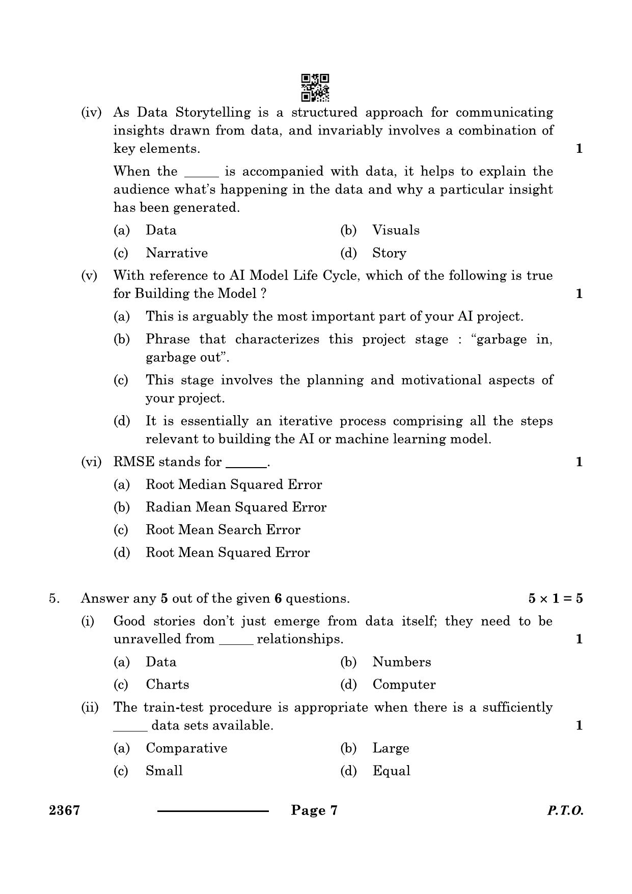 Cbse class 12 artificial intelligence 2024 question paper indcareer docs