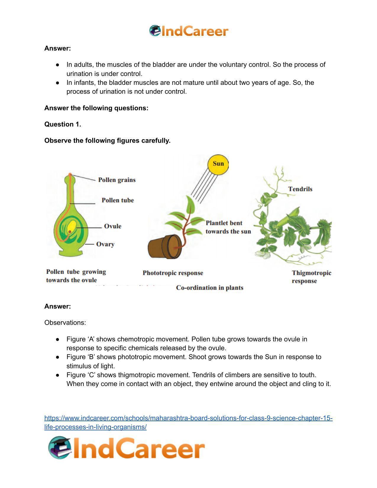 Maharashtra Board Solutions for Class 9- Science: Chapter 15- Life Processes in Living Organisms - Page 20
