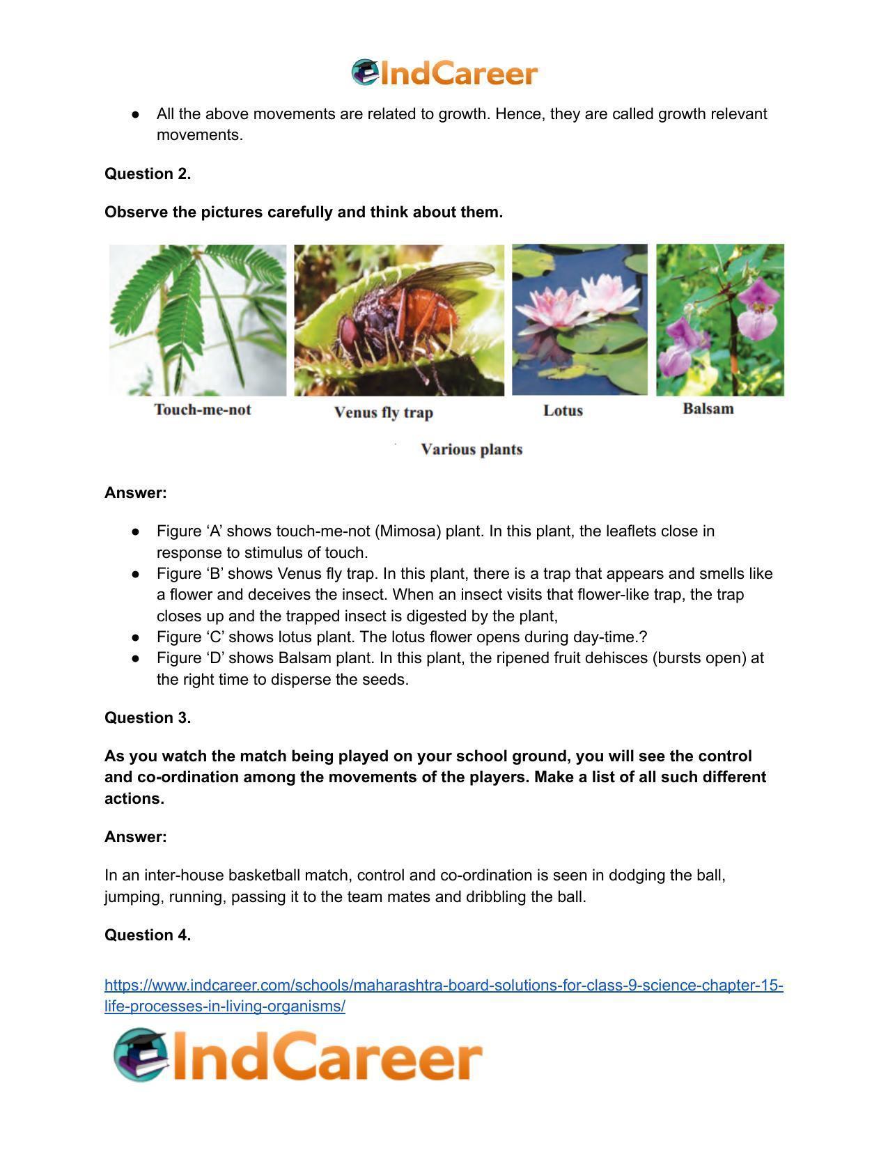 Maharashtra Board Solutions for Class 9- Science: Chapter 15- Life Processes in Living Organisms - Page 21