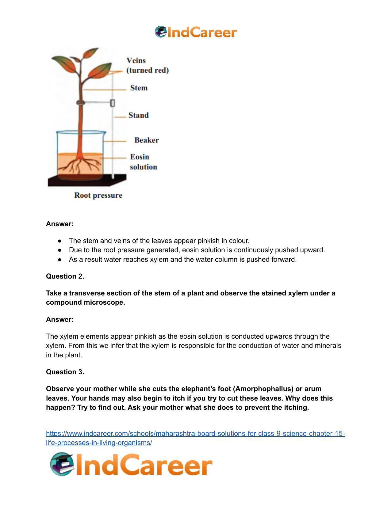 Maharashtra Board Solutions for Class 9- Science: Chapter 15- Life Processes in Living Organisms - Page 25