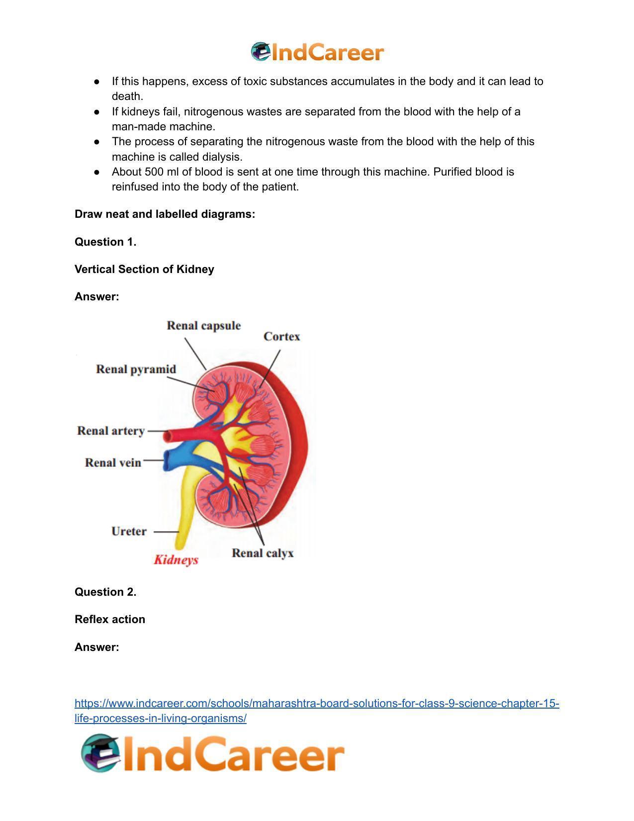 Maharashtra Board Solutions for Class 9- Science: Chapter 15- Life Processes in Living Organisms - Page 52