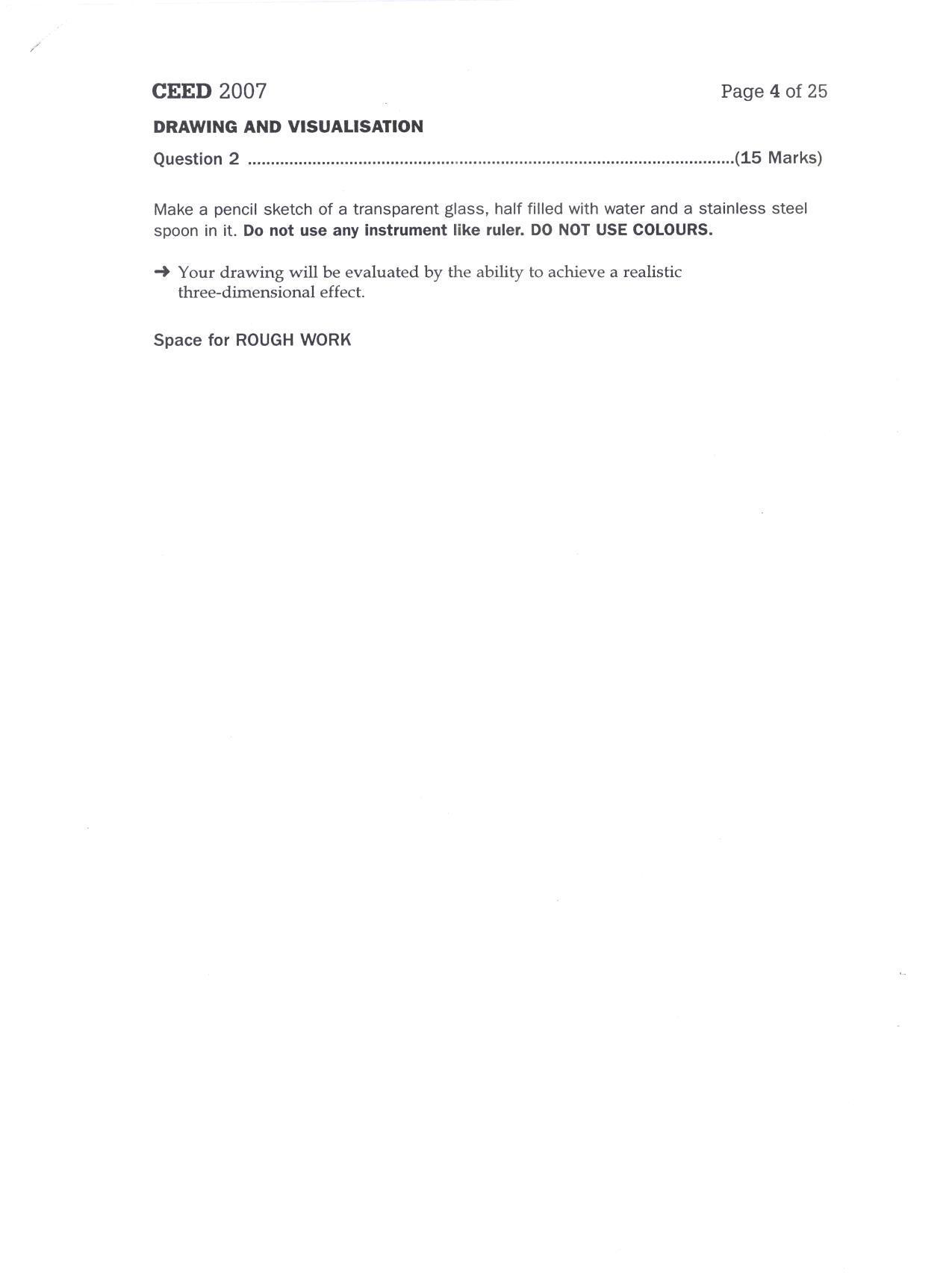 CEED 2007 Question Paper - Page 3