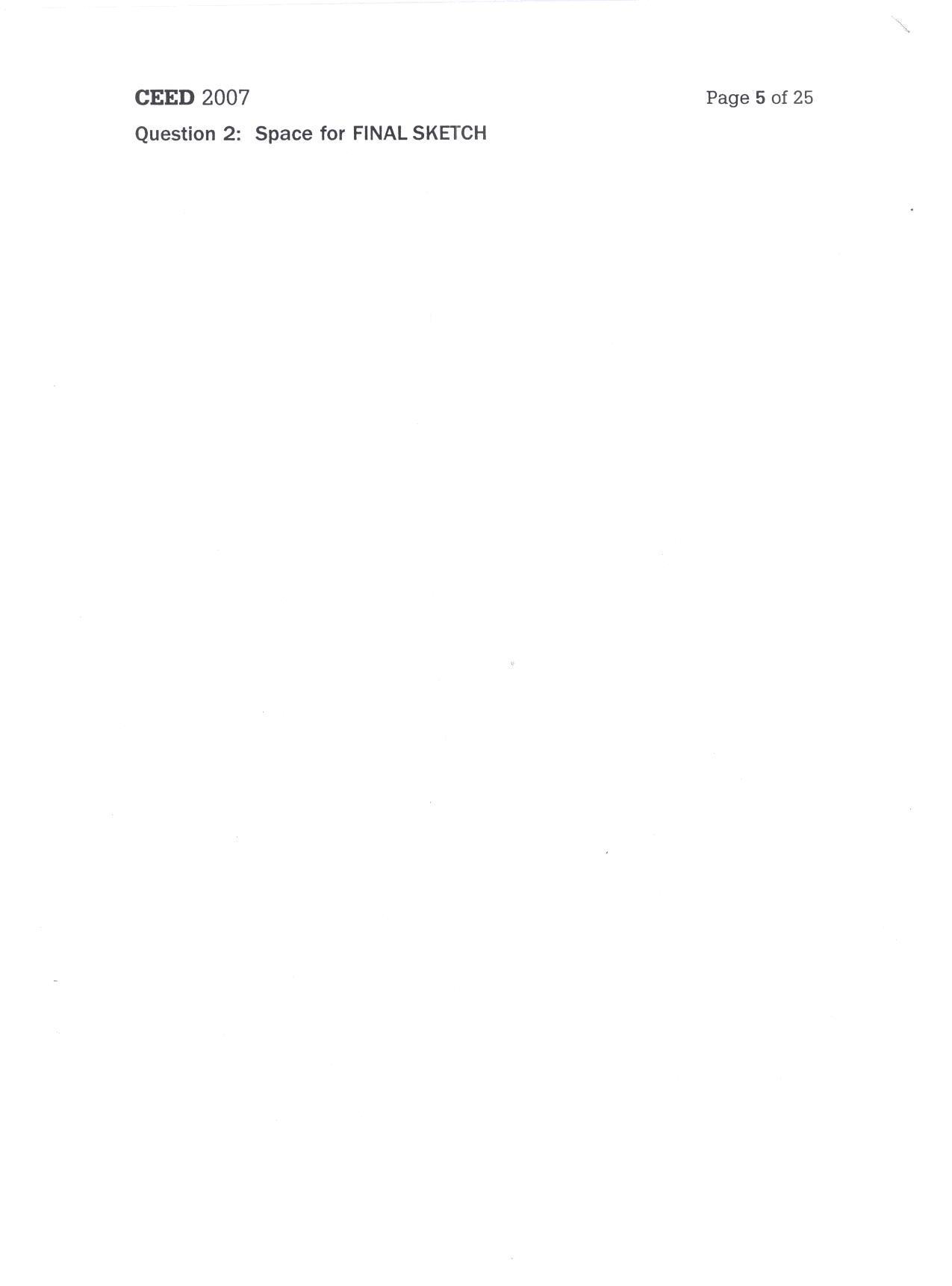 CEED 2007 Question Paper - Page 4