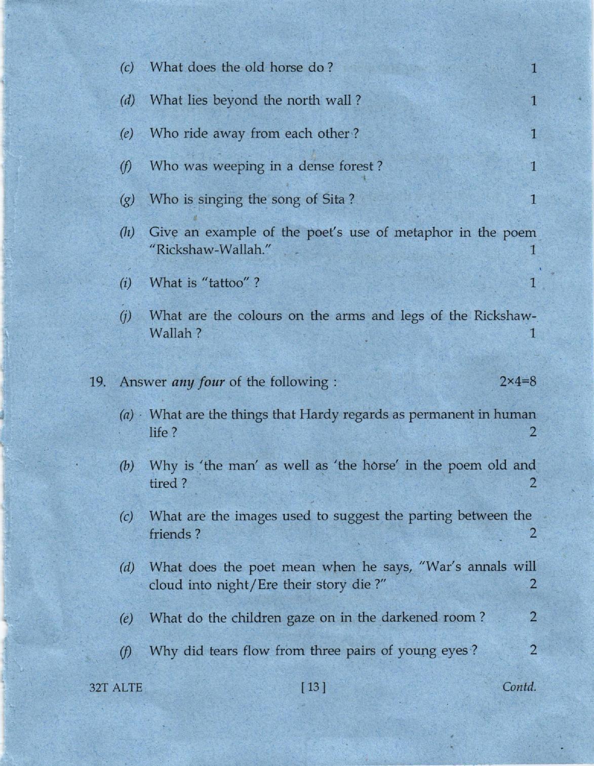 AHSEC Class 12 Alternative English Question Papers 2022 - Page 13