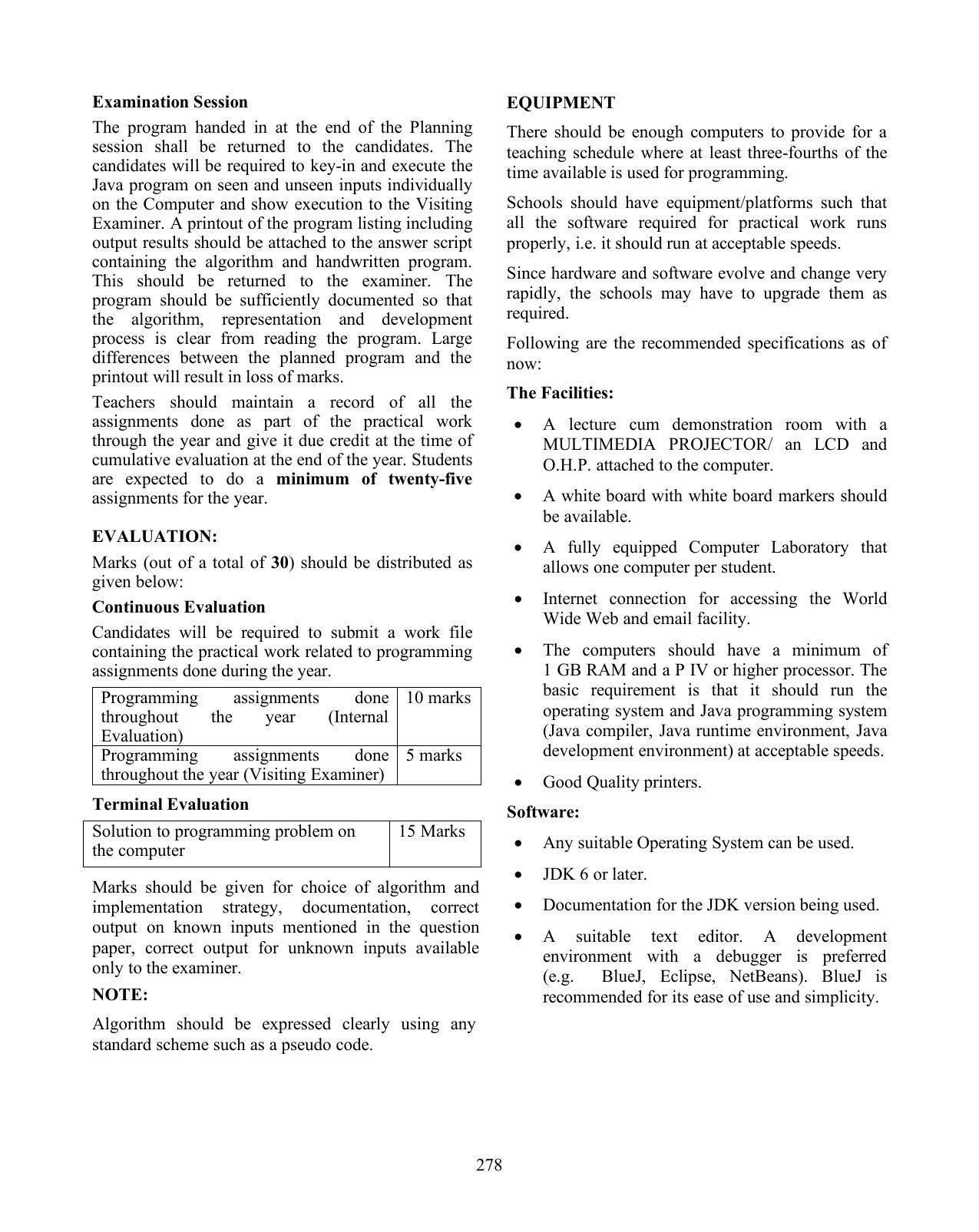 ISC Class XI & XII Computer Science Syllabus - Page 9