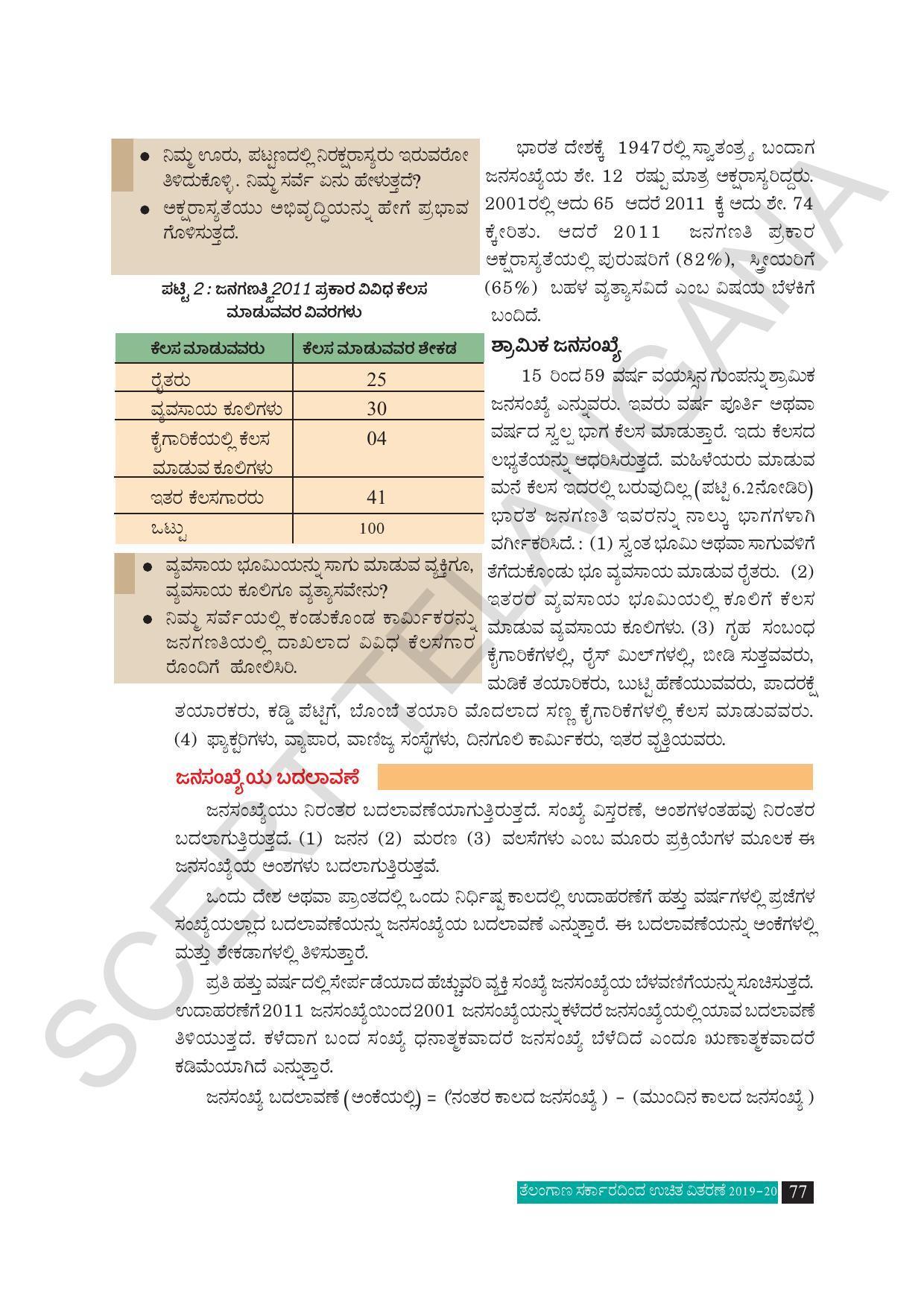 TS SCERT Class 10 Social Science (Kannada Medium) Text Book - Page 89