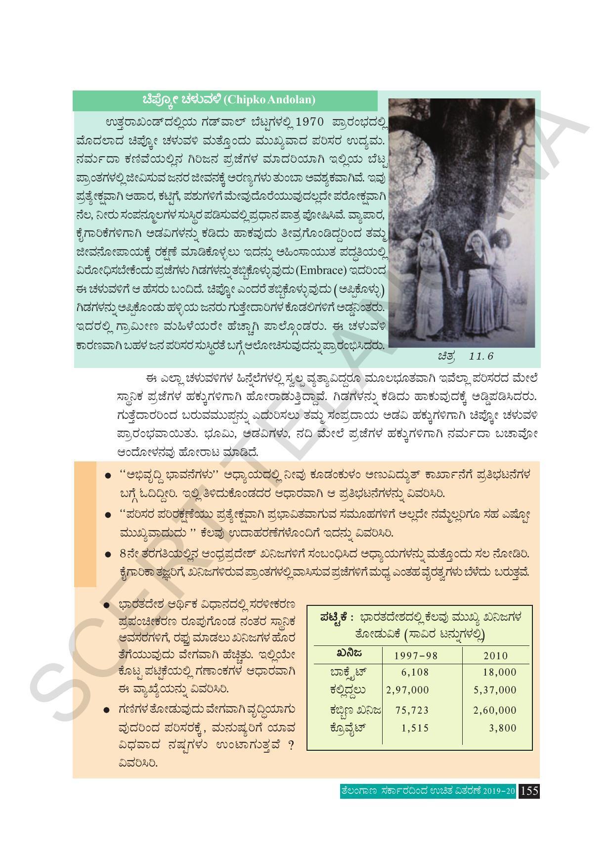 TS SCERT Class 10 Social Science (Kannada Medium) Text Book - Page 167