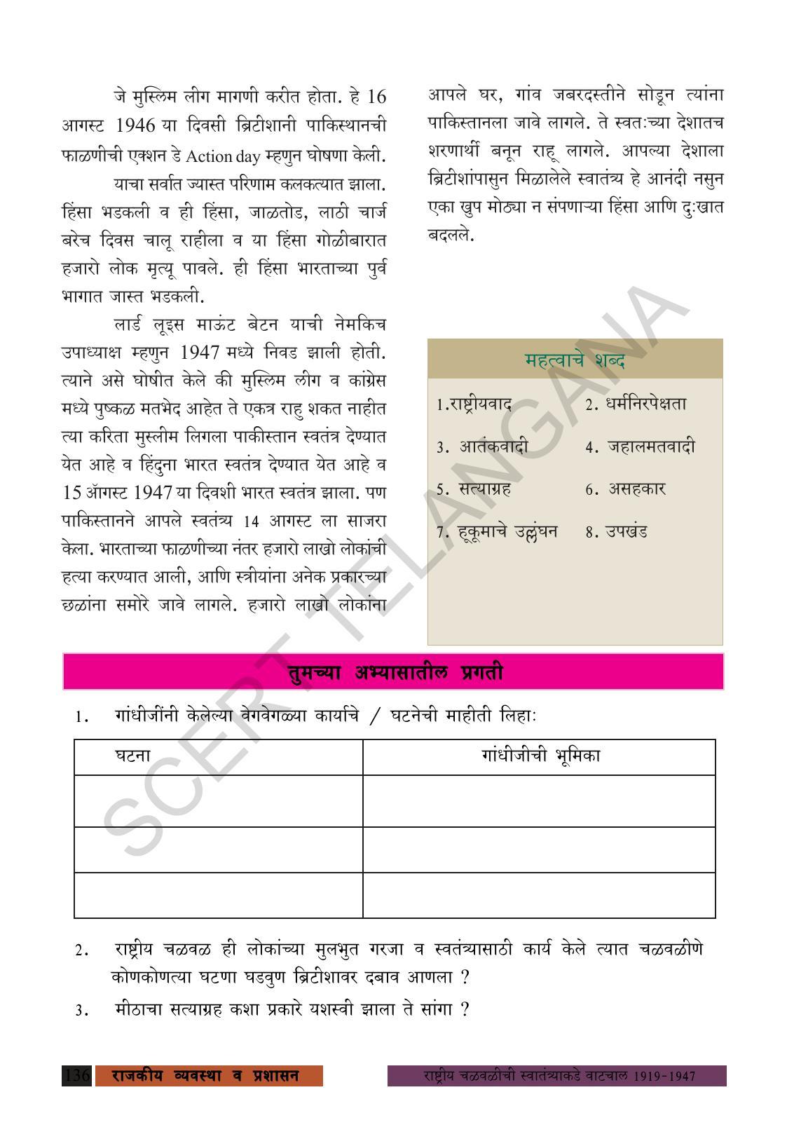 TS SCERT Class 8 Social Science (Marathi Medium) Text Book - Page 146