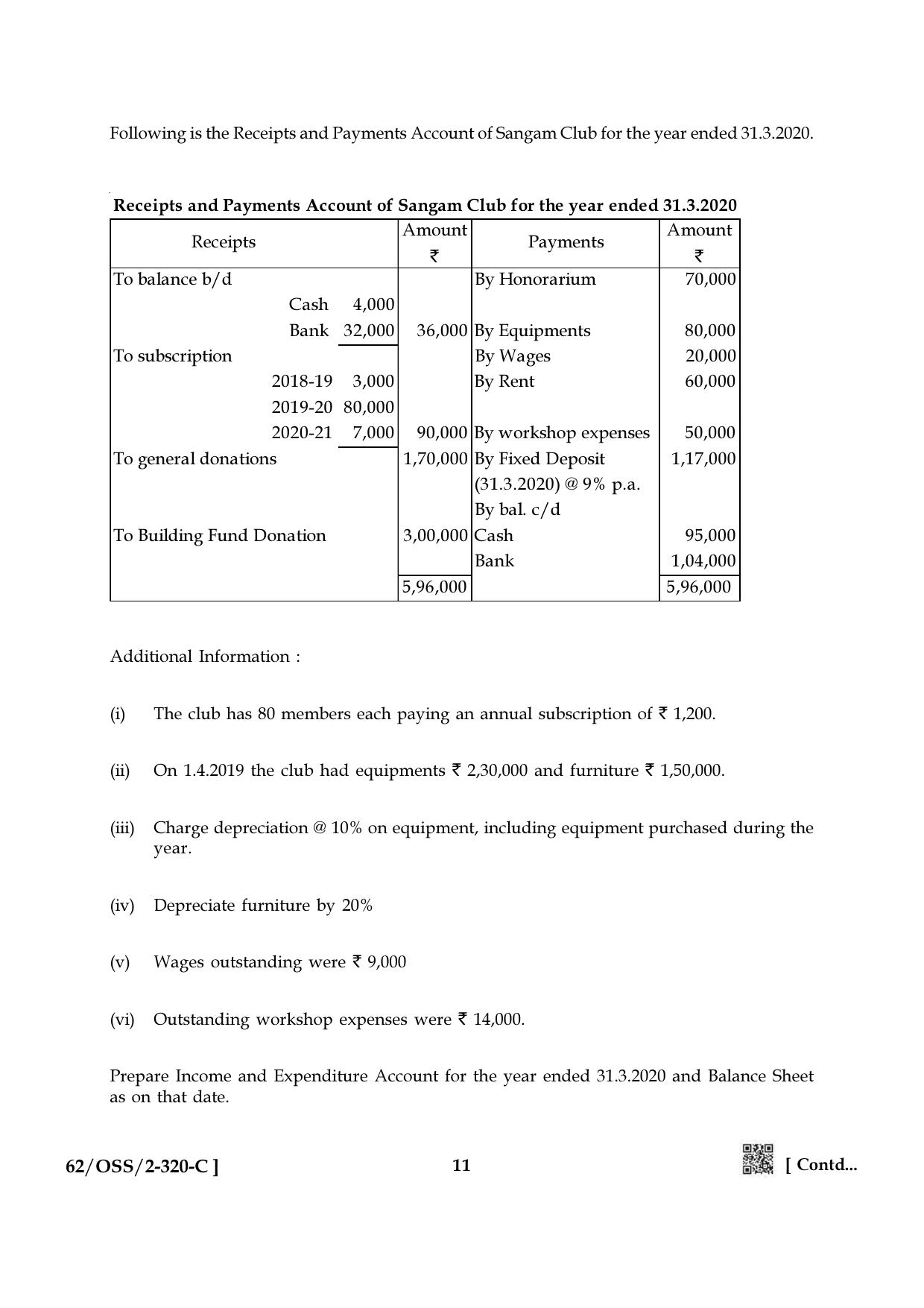 NIOS October 2021 Class 12 Accountancy Question Paper - Page 51