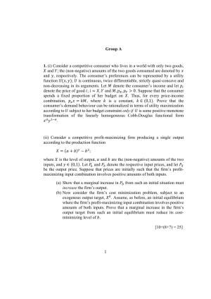 ISI Admission Test JRF in Quantitative Economics (QEB) 2024 Sample Paper