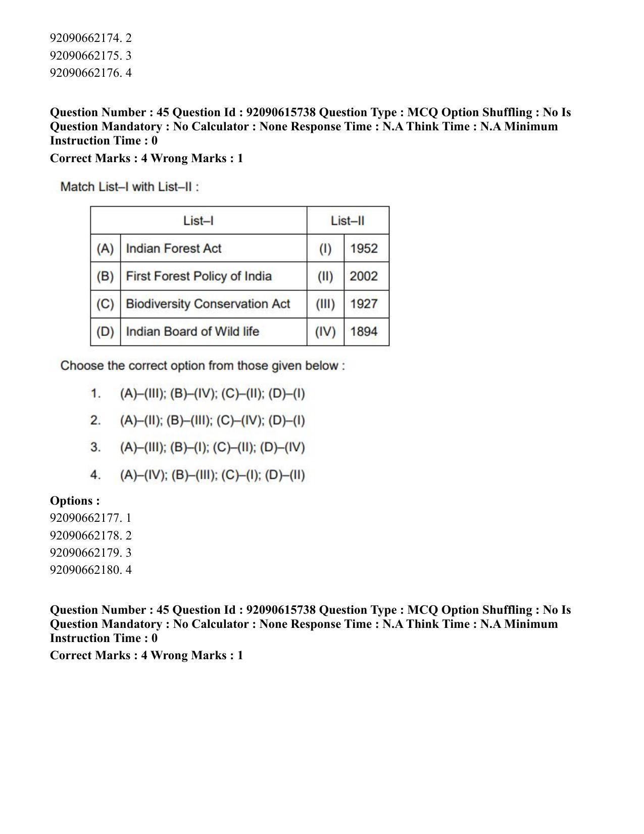 CUET PG 2023: SCQP02 – Agro-forestry(HINDI) - Shift 3 (12-06-2023) Question Paper - Page 49