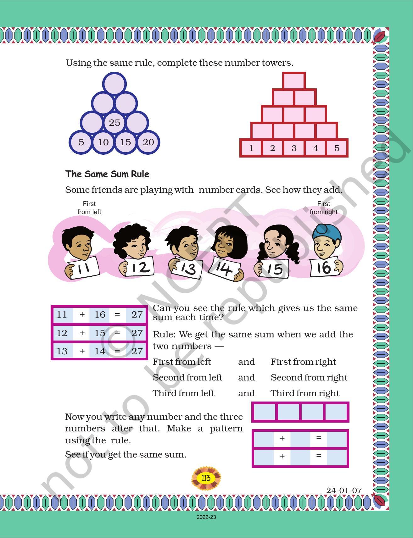 NCERT Book for Class 4 Maths Chapter 10 Play with Patterns - Page 7