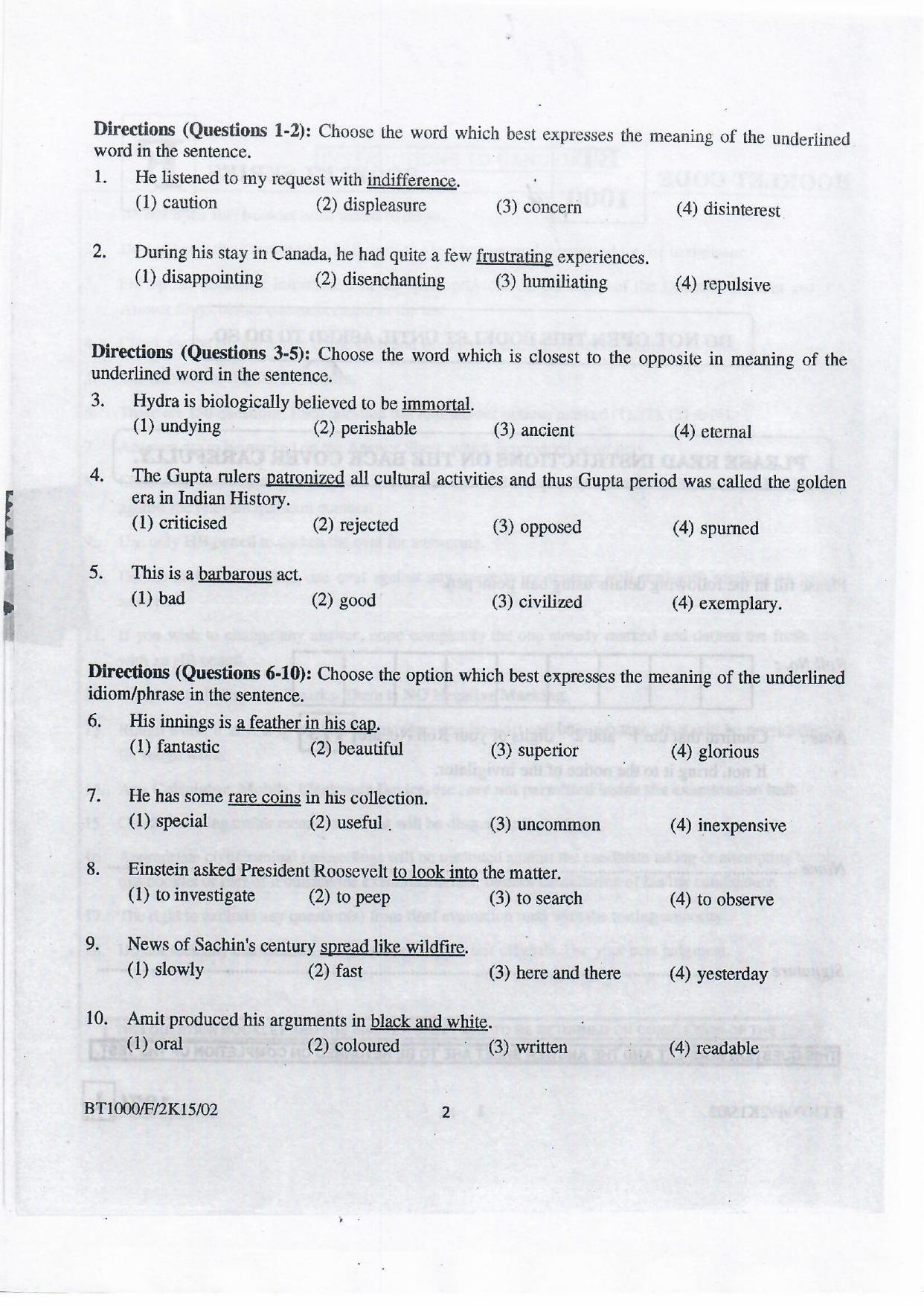 NIFT 2015 Combined Sample Paper - Page 24