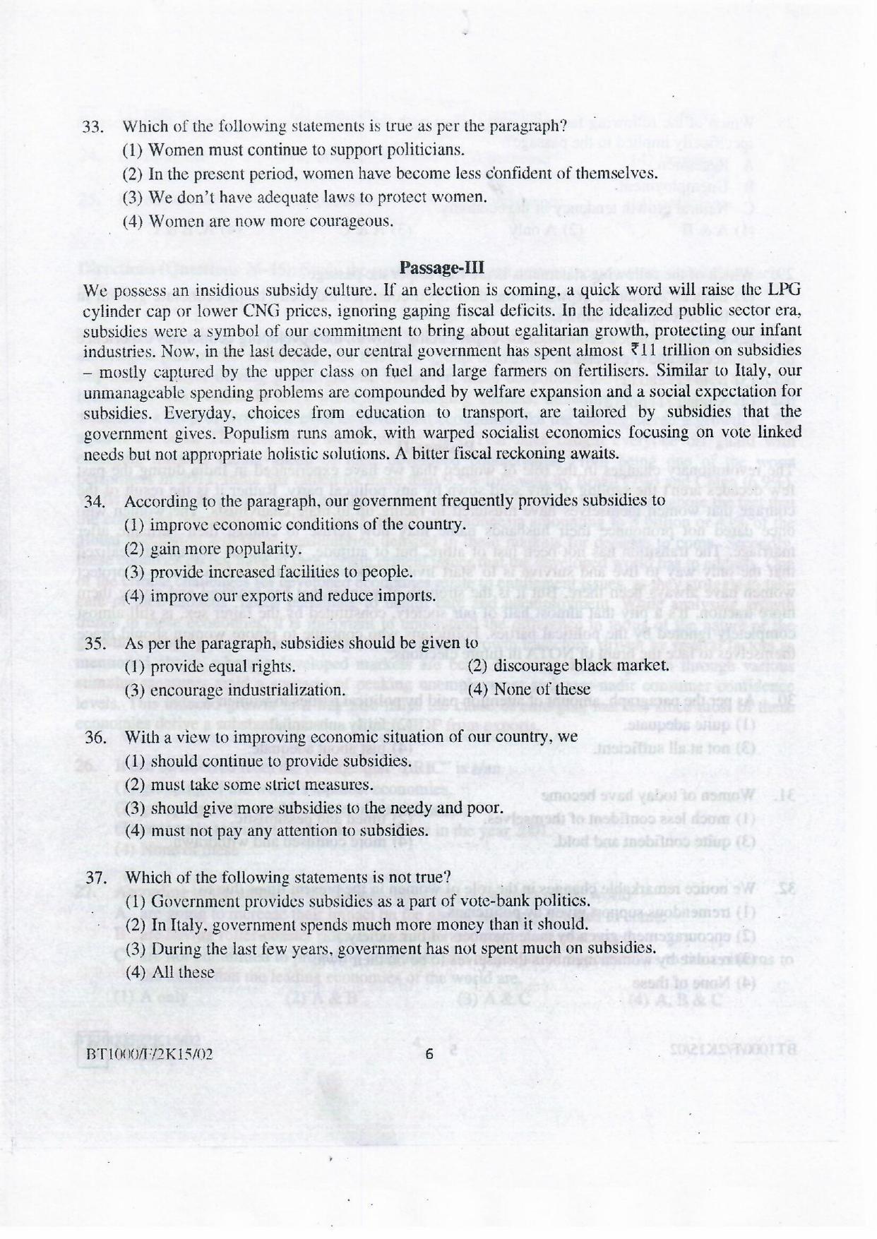 NIFT 2015 Combined Sample Paper - Page 28