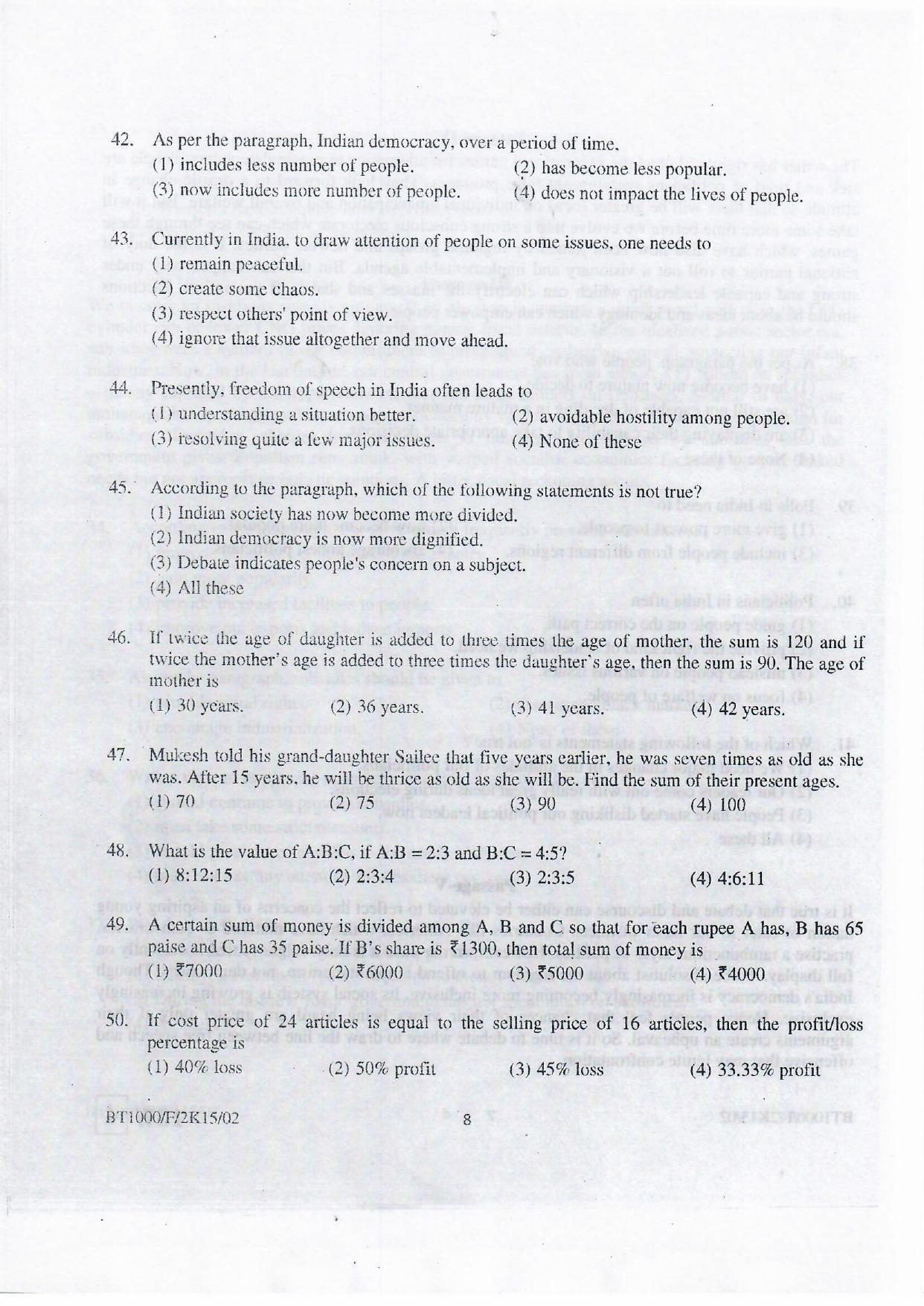 NIFT 2015 Combined Sample Paper - Page 30