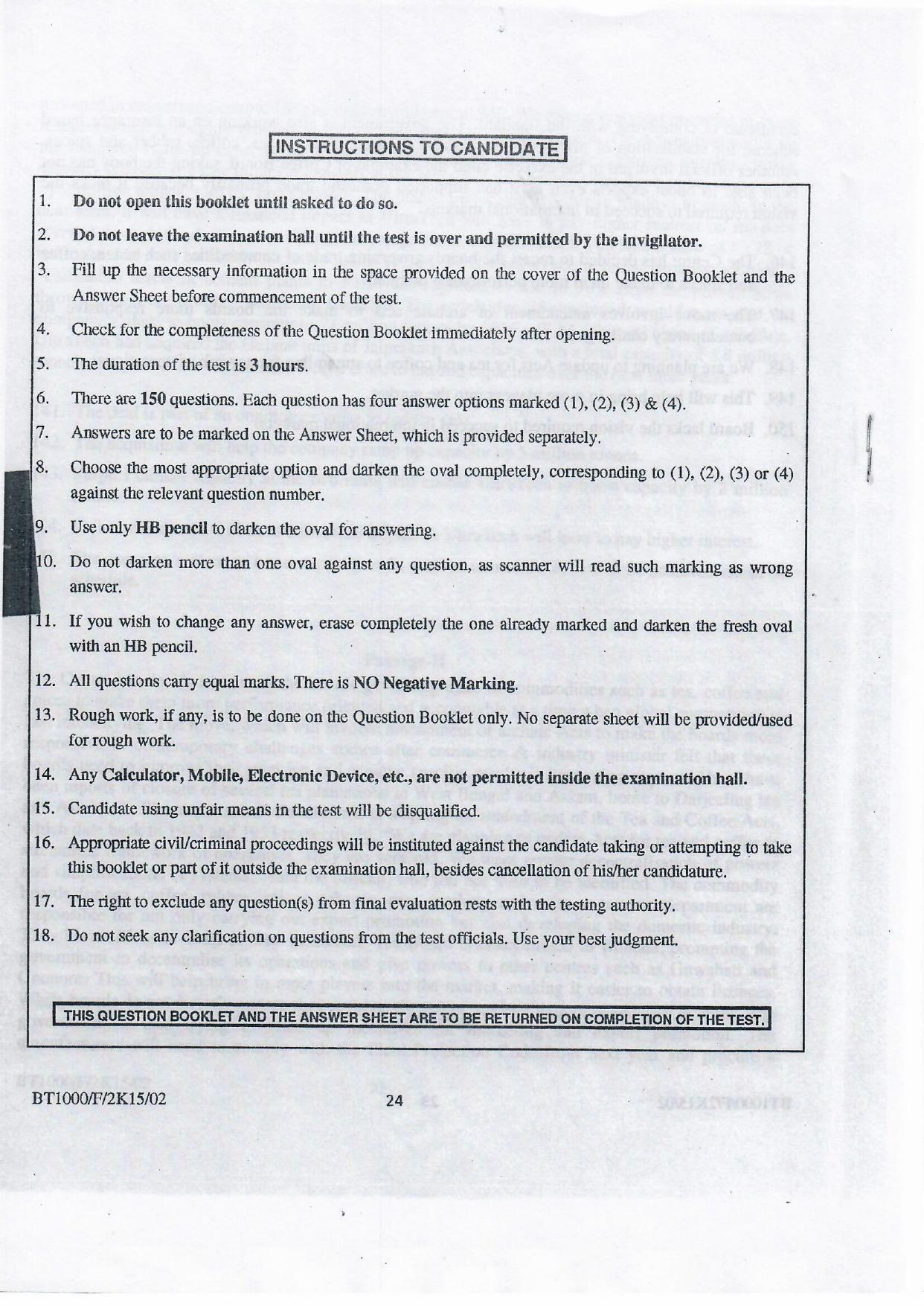 NIFT 2015 Combined Sample Paper - Page 46