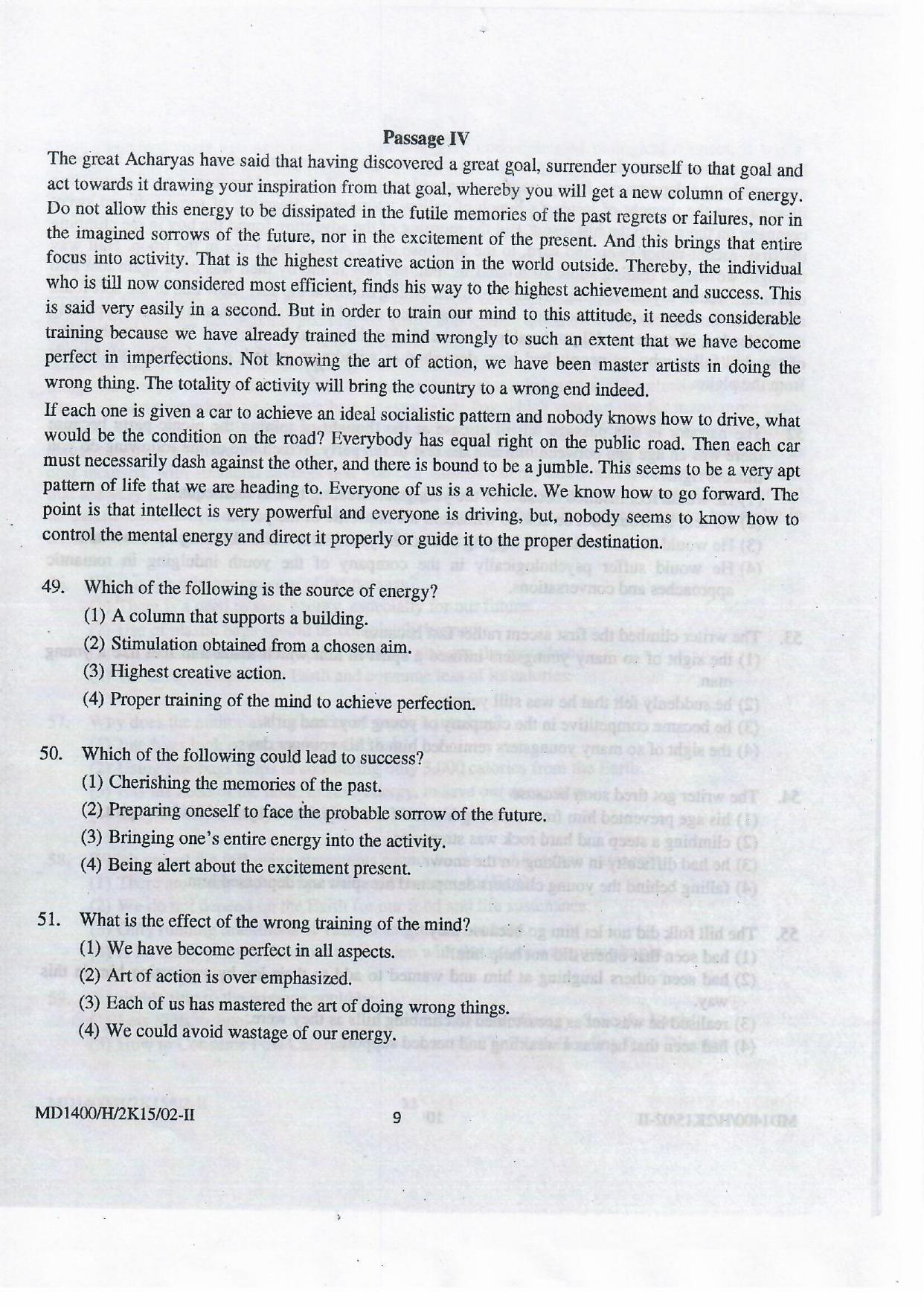 NIFT 2015 Combined Sample Paper - Page 59