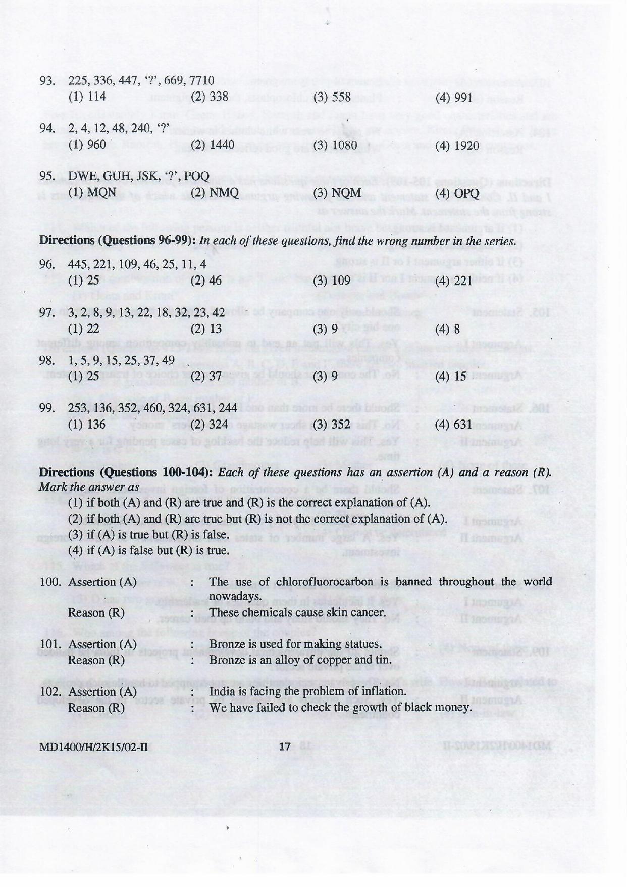 NIFT 2015 Combined Sample Paper - Page 67