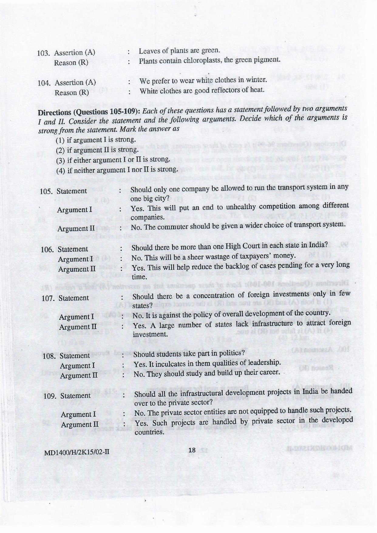 NIFT 2015 Combined Sample Paper - Page 68