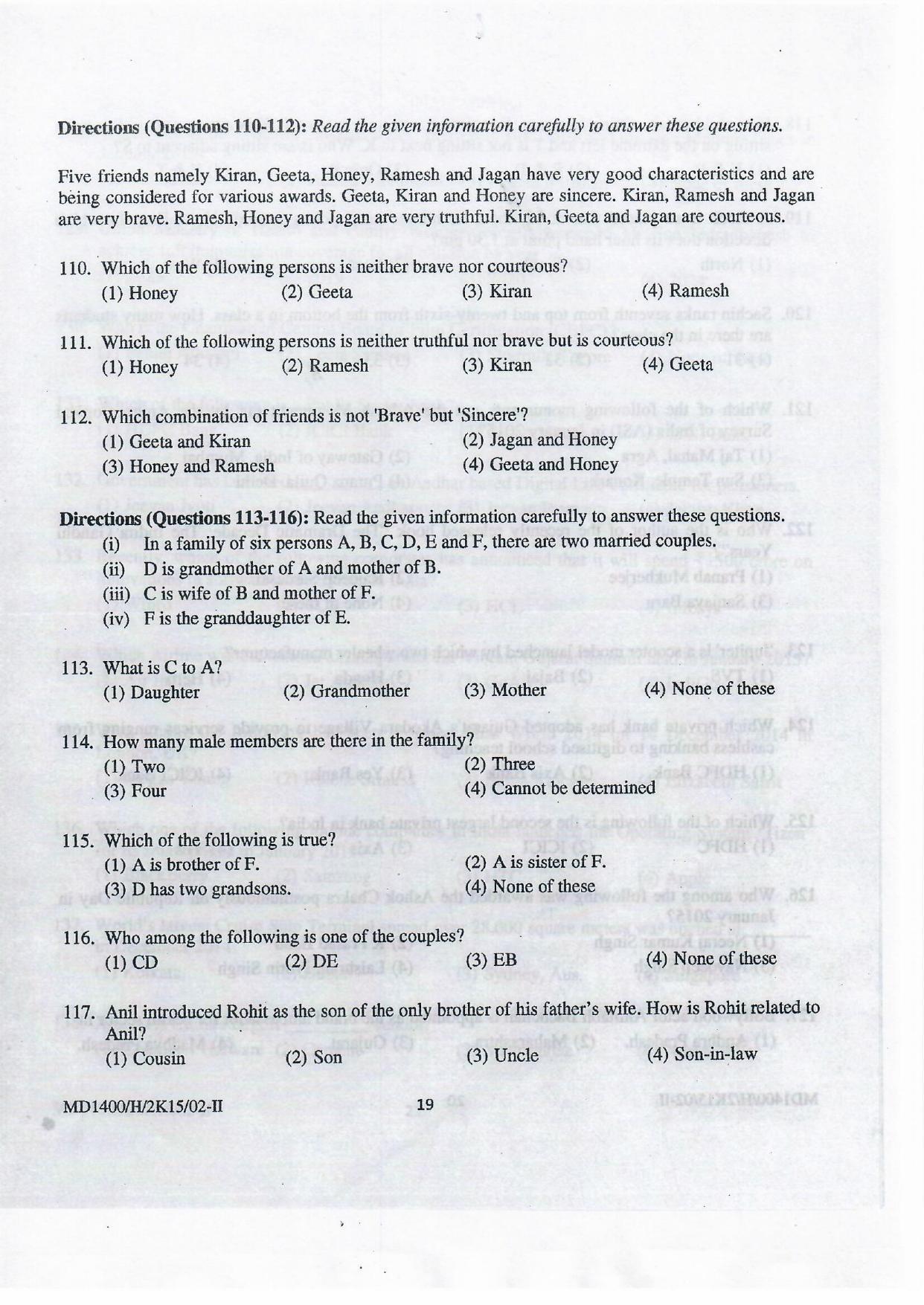NIFT 2015 Combined Sample Paper - Page 69