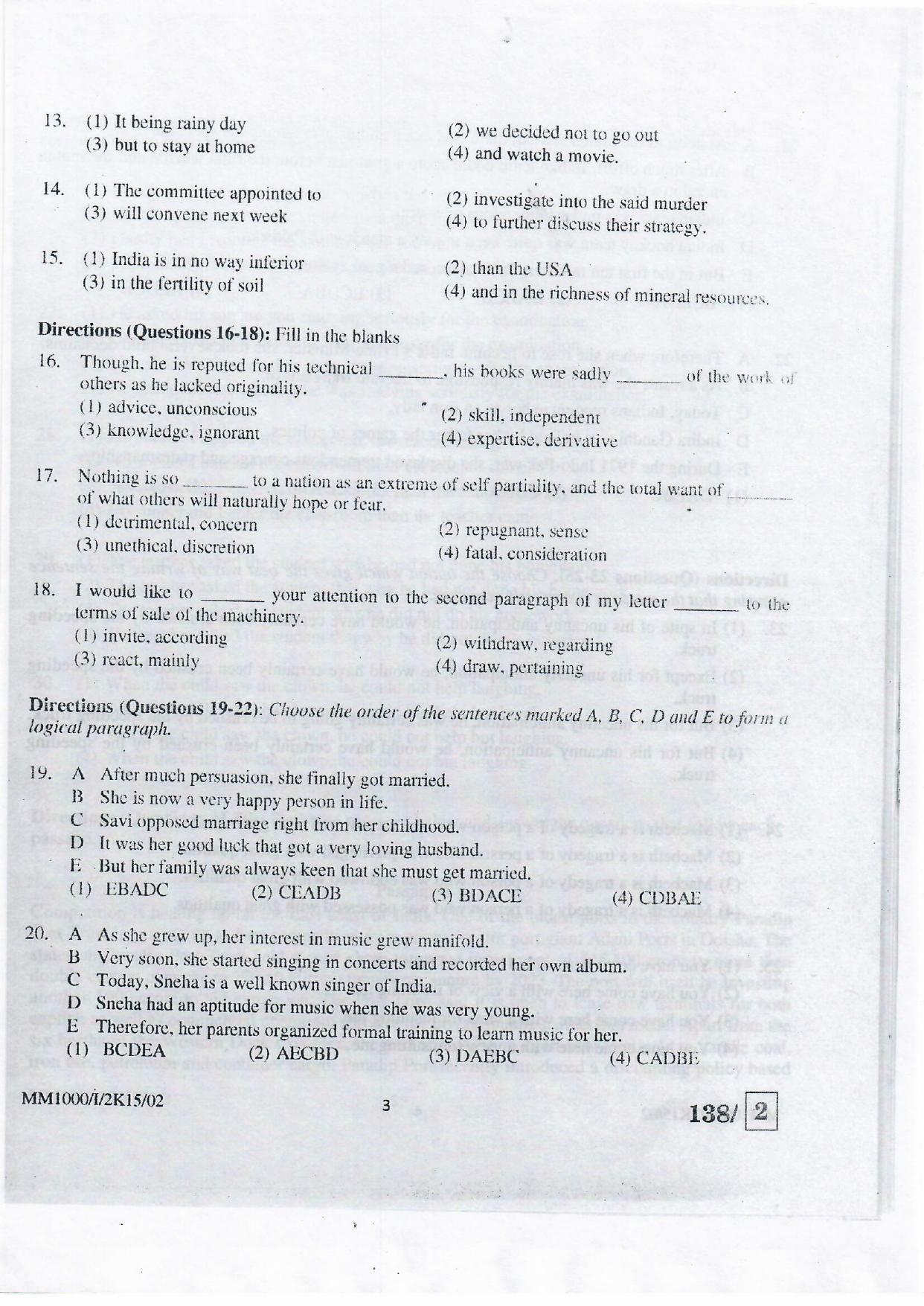 NIFT 2015 Combined Sample Paper - Page 76