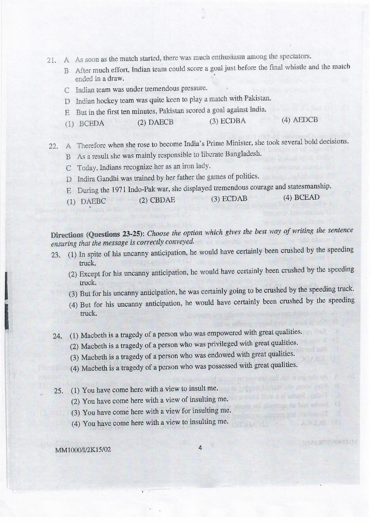 NIFT 2015 Combined Sample Paper - Page 77
