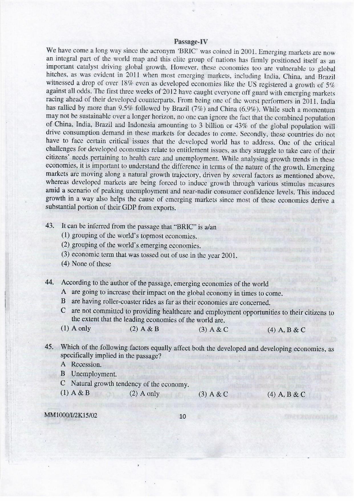 NIFT 2015 Combined Sample Paper - Page 83