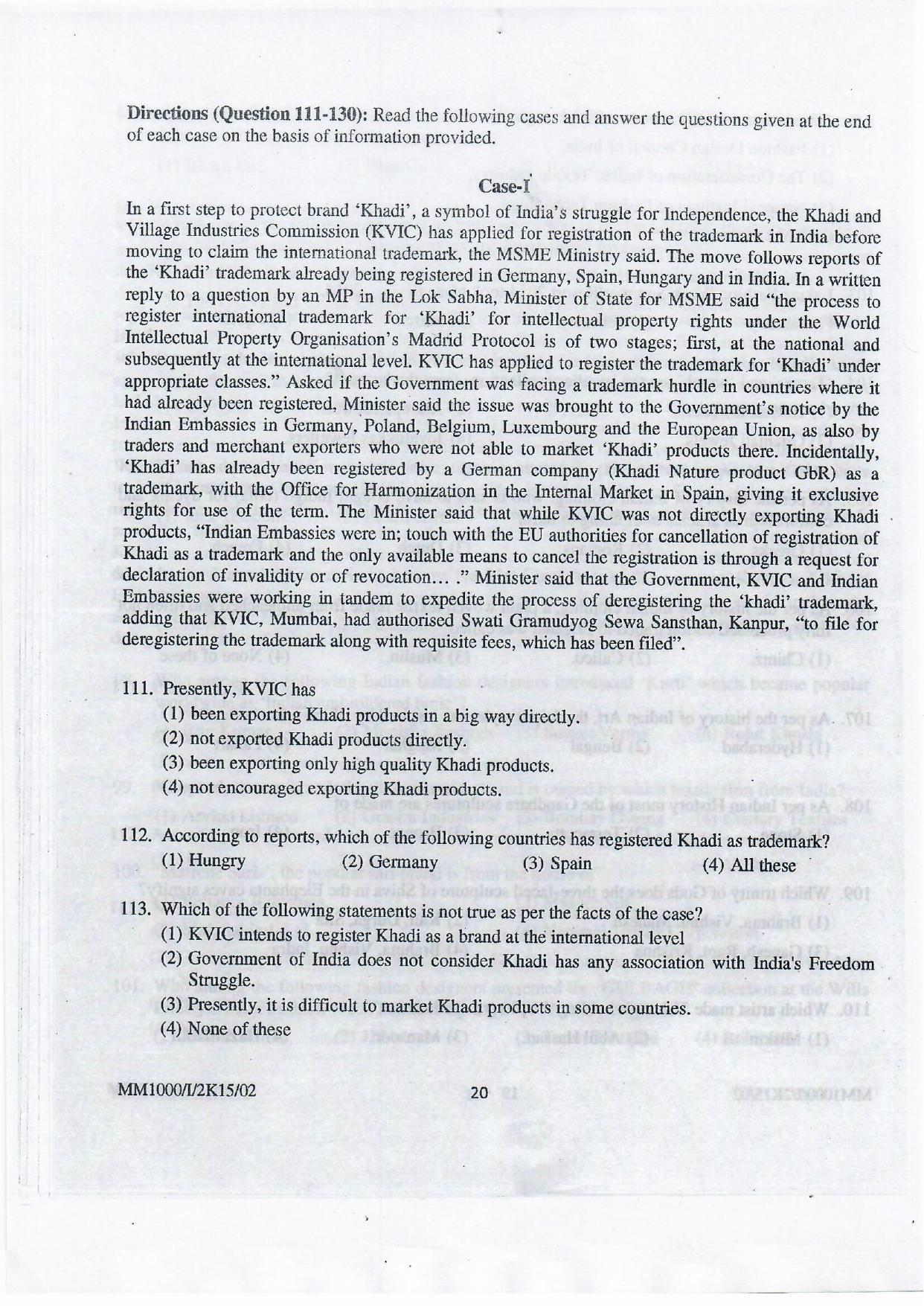 NIFT 2015 Combined Sample Paper - Page 93