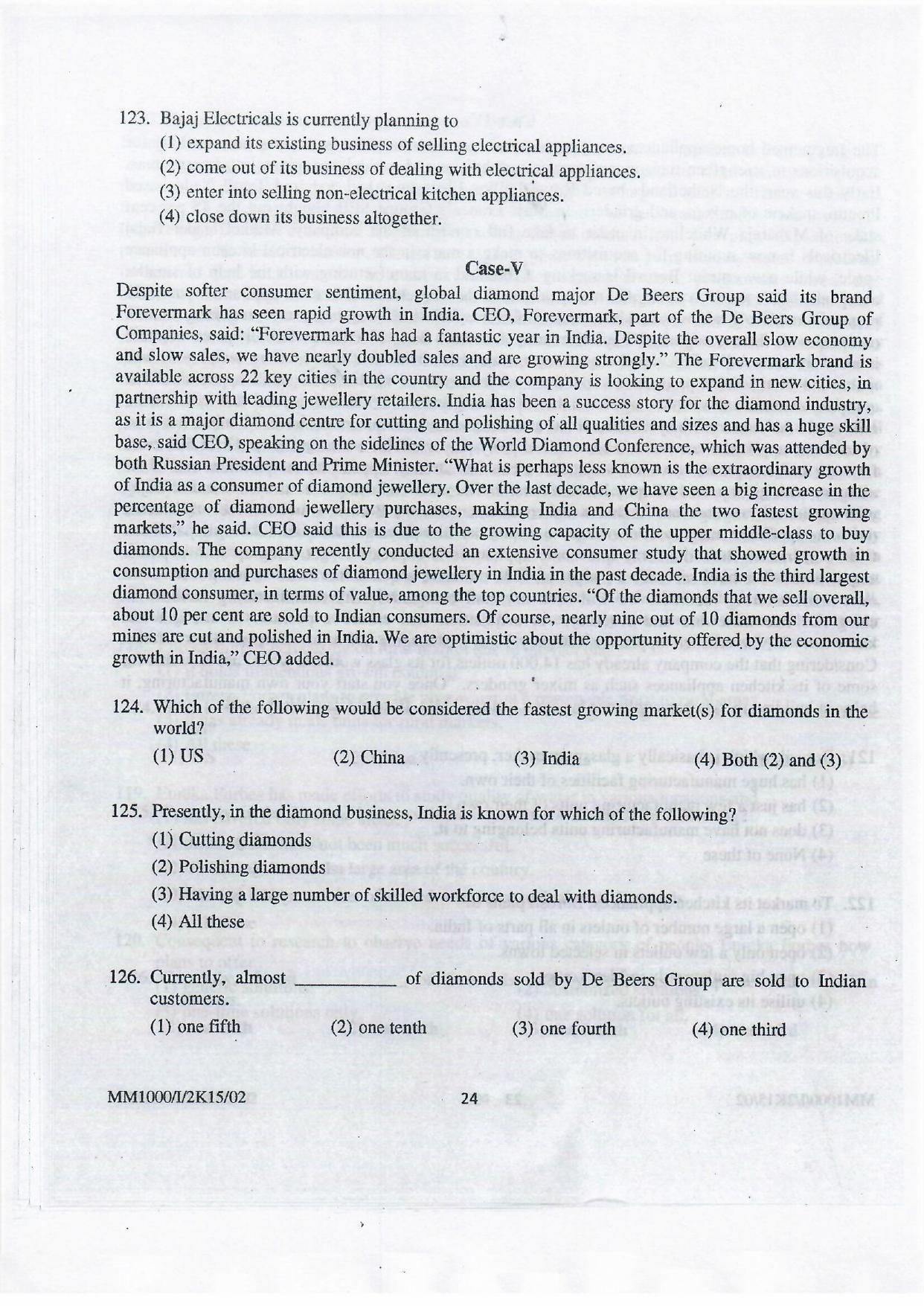 NIFT 2015 Combined Sample Paper - Page 97