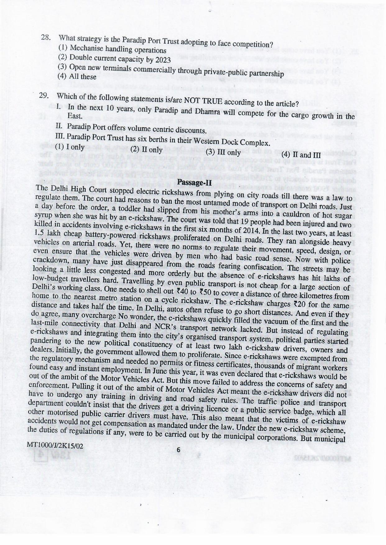 NIFT 2015 Combined Sample Paper - Page 107