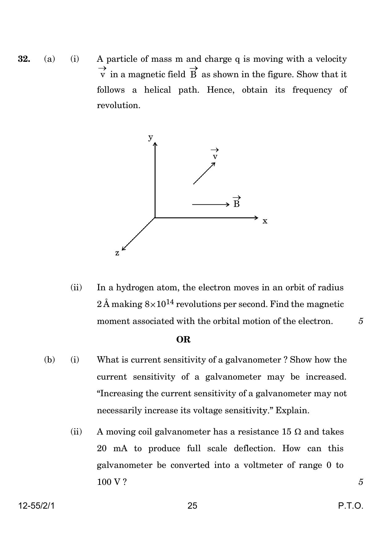 CBSE Class 12 55-2-1 Physics 2024 Question Paper - Page 25