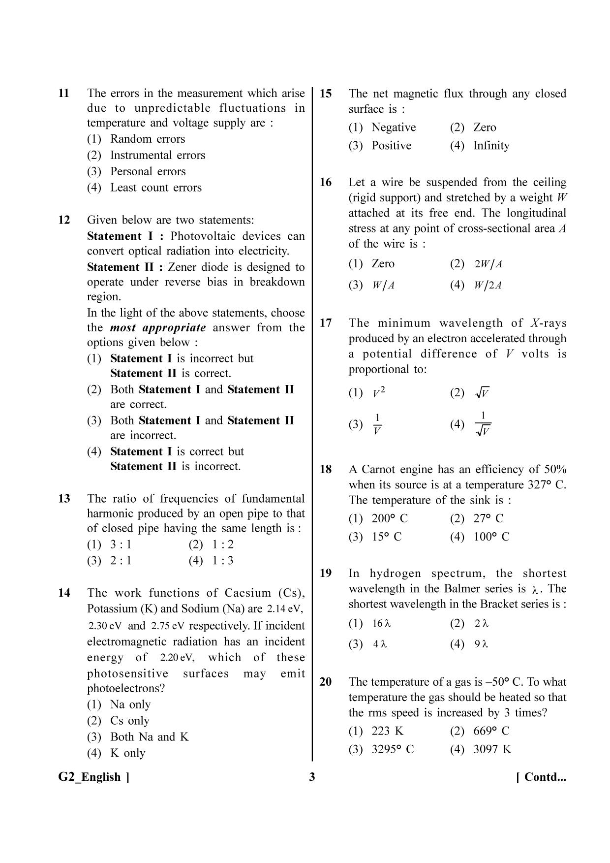 NEET 2023 G2 Question Paper - Page 3