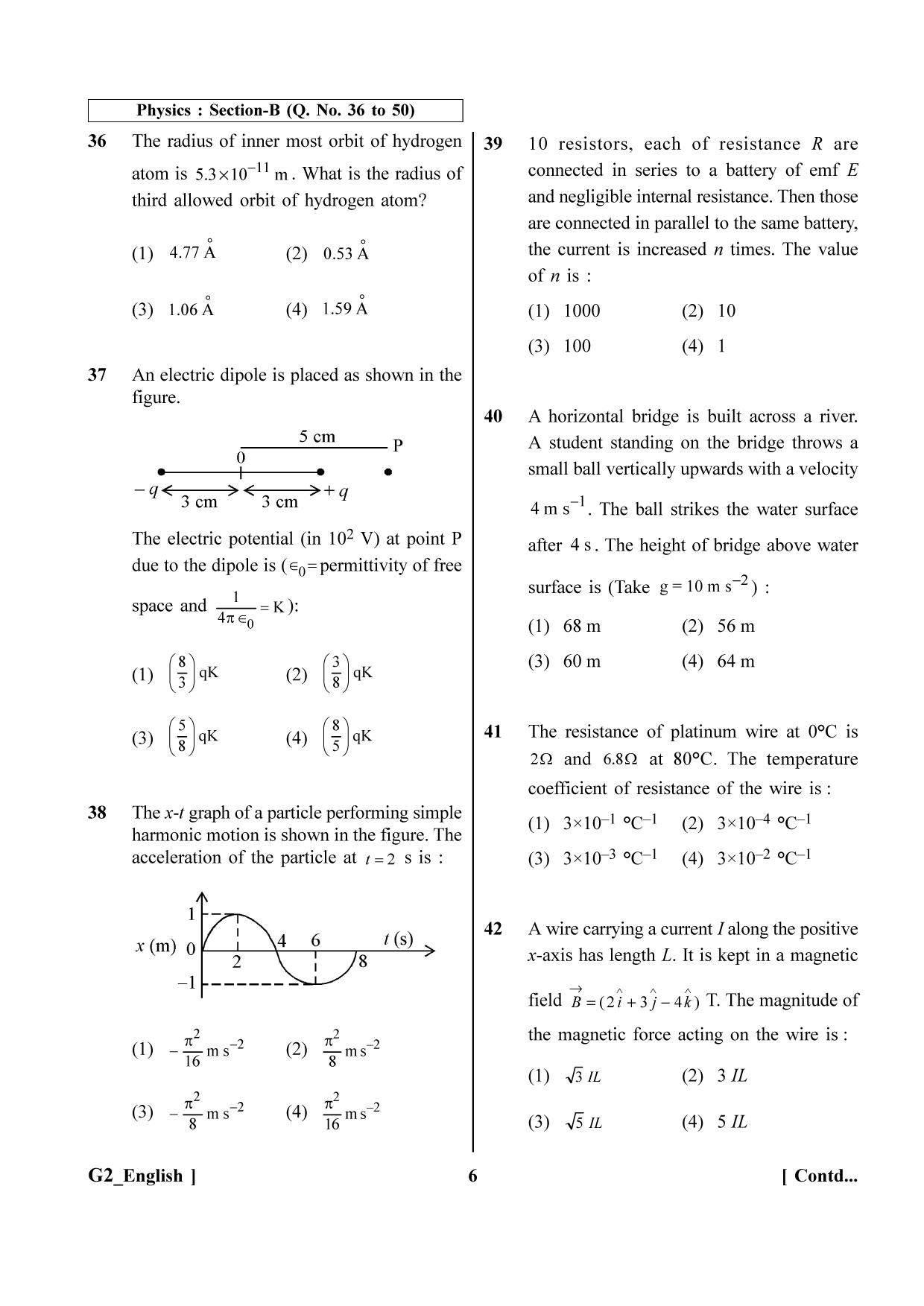 NEET 2023 G2 Question Paper - Page 6