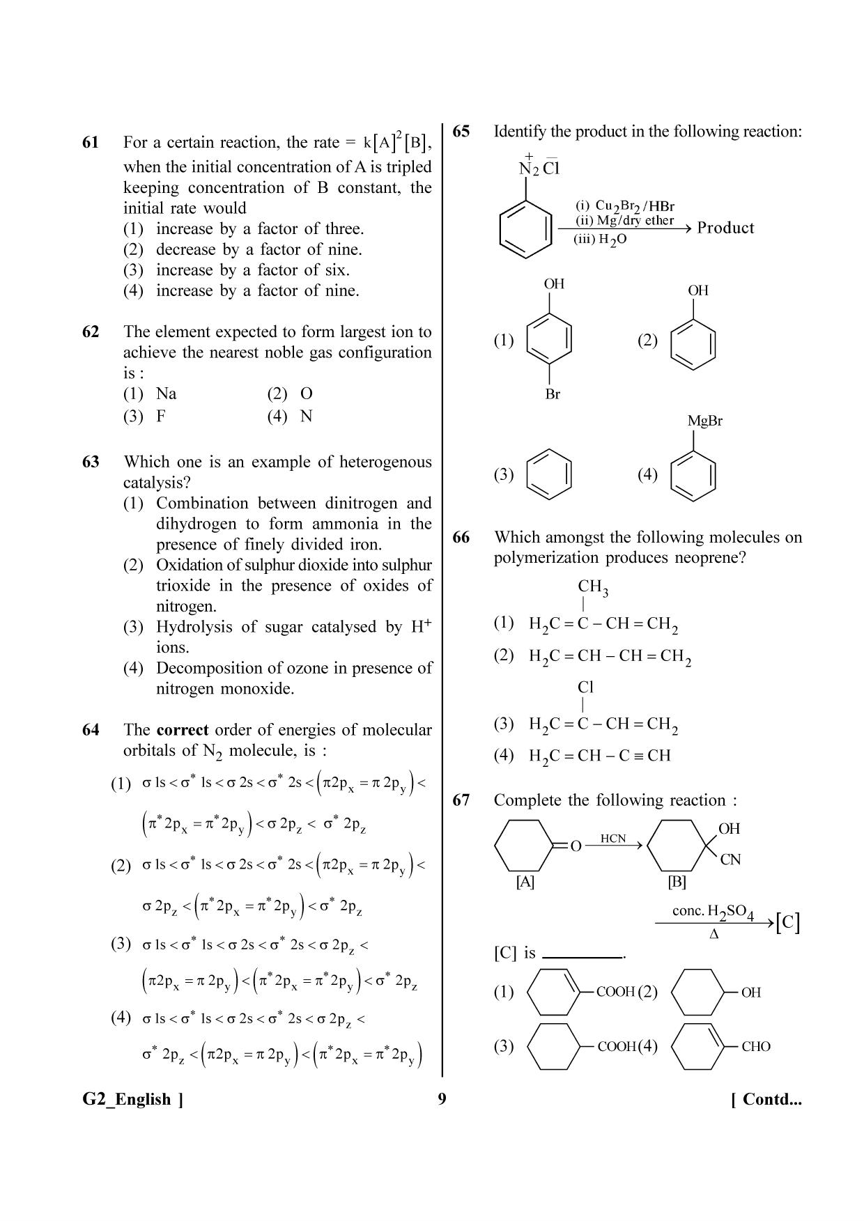 NEET 2023 G2 Question Paper - Page 9