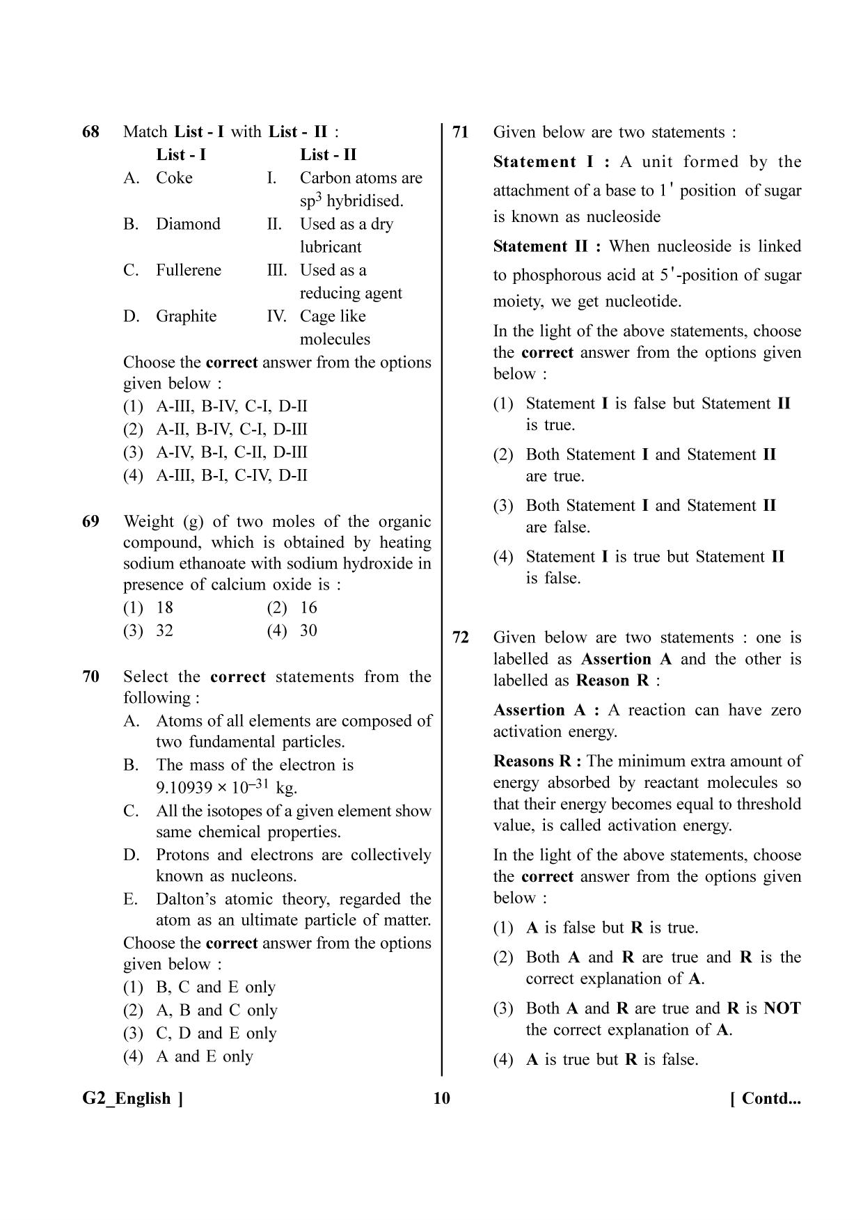 NEET 2023 G2 Question Paper - Page 10