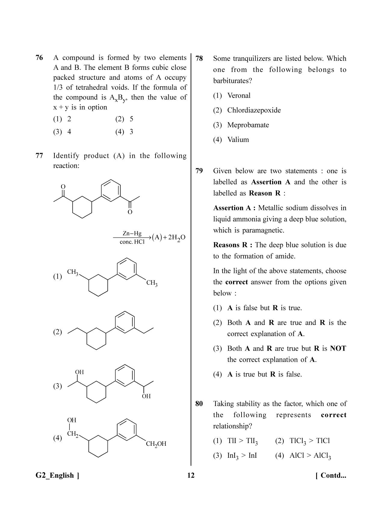 NEET 2023 G2 Question Paper - Page 12