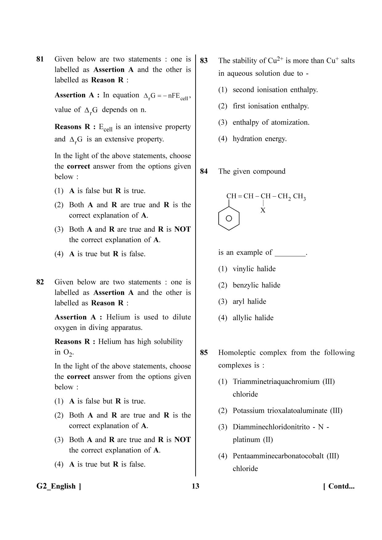 NEET 2023 G2 Question Paper - Page 13