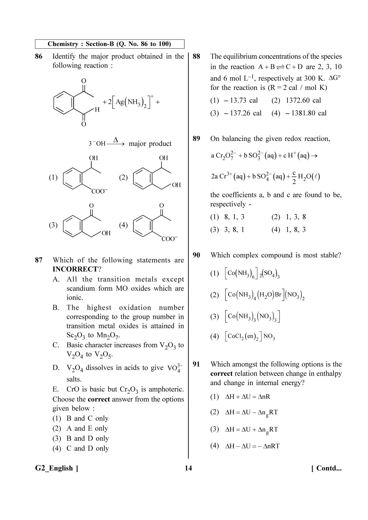 NEET 2023 G2 Question Paper - Page 14