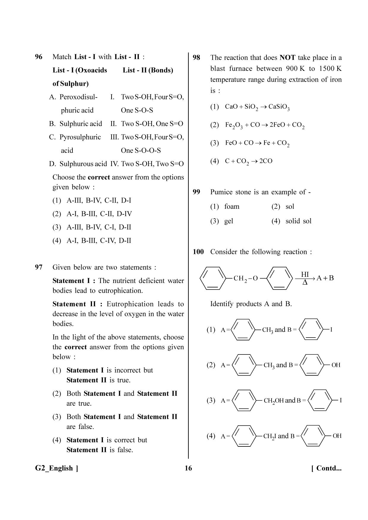 NEET 2023 G2 Question Paper - Page 16