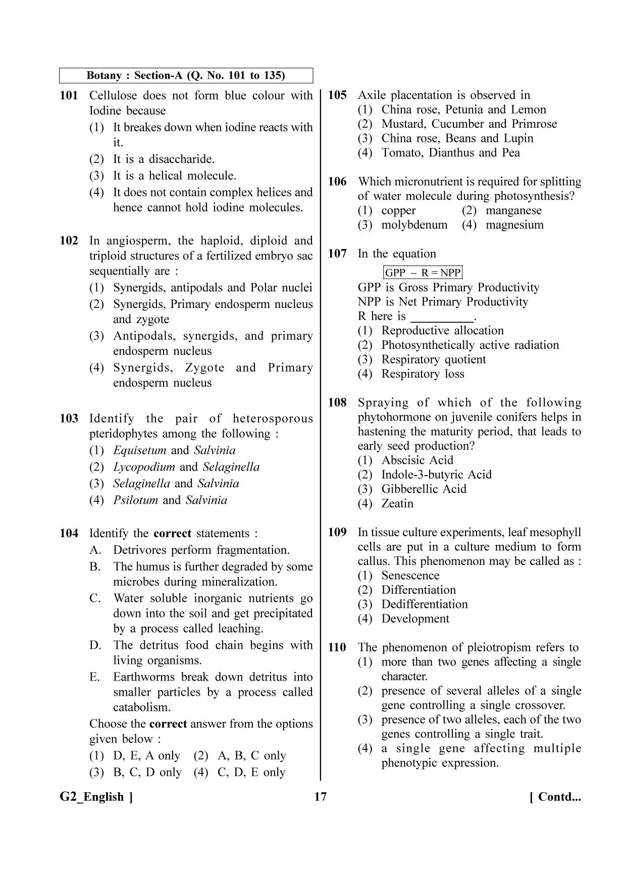 NEET 2023 G2 Question Paper - Page 17