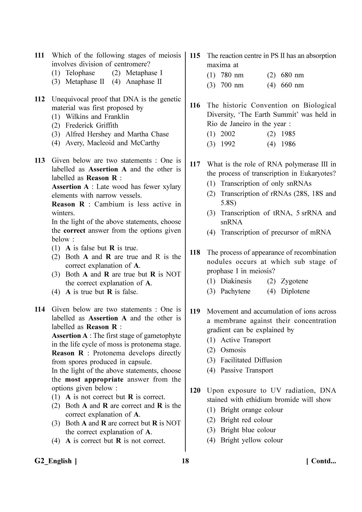 NEET 2023 G2 Question Paper - Page 18
