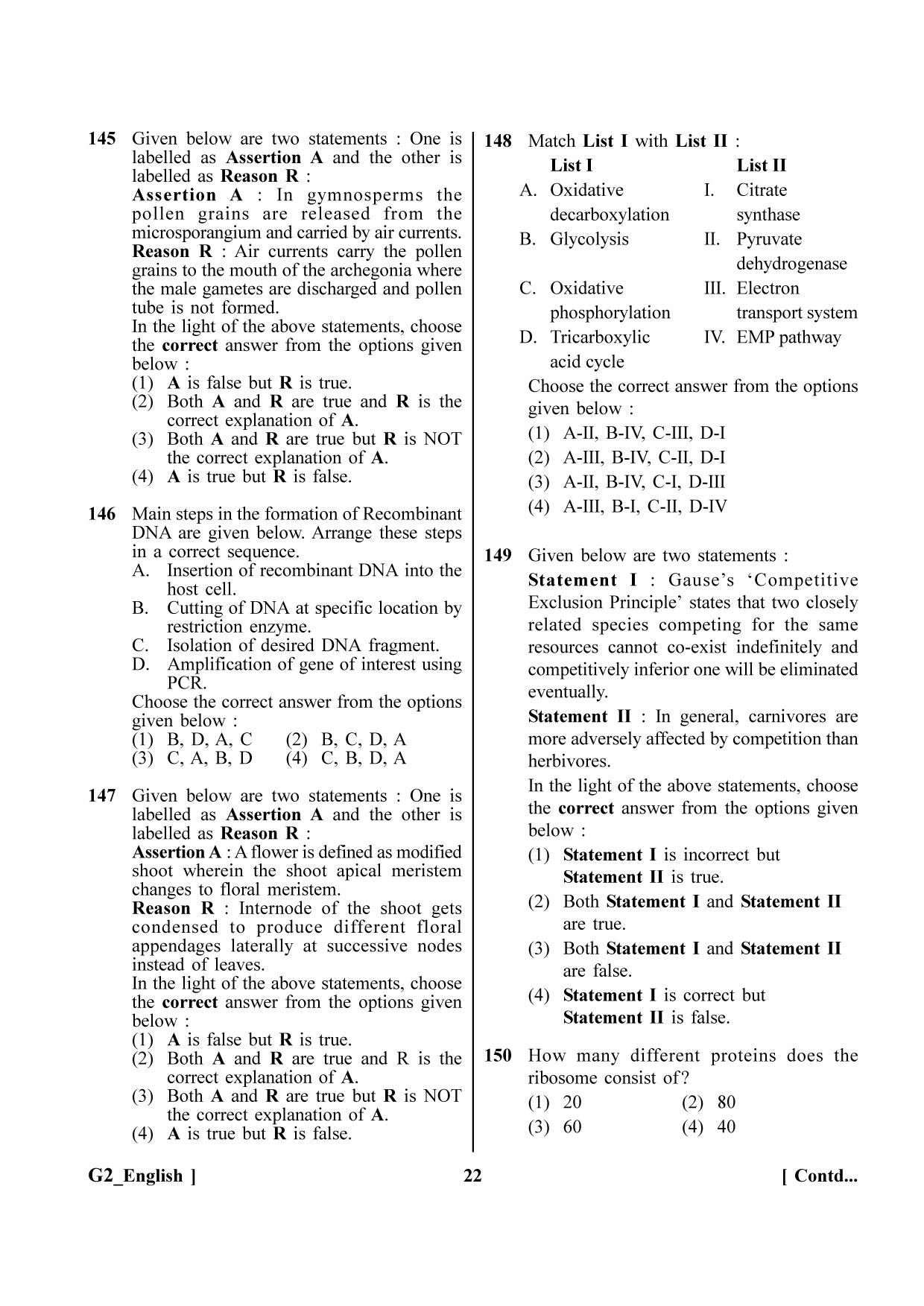 NEET 2023 G2 Question Paper - Page 22