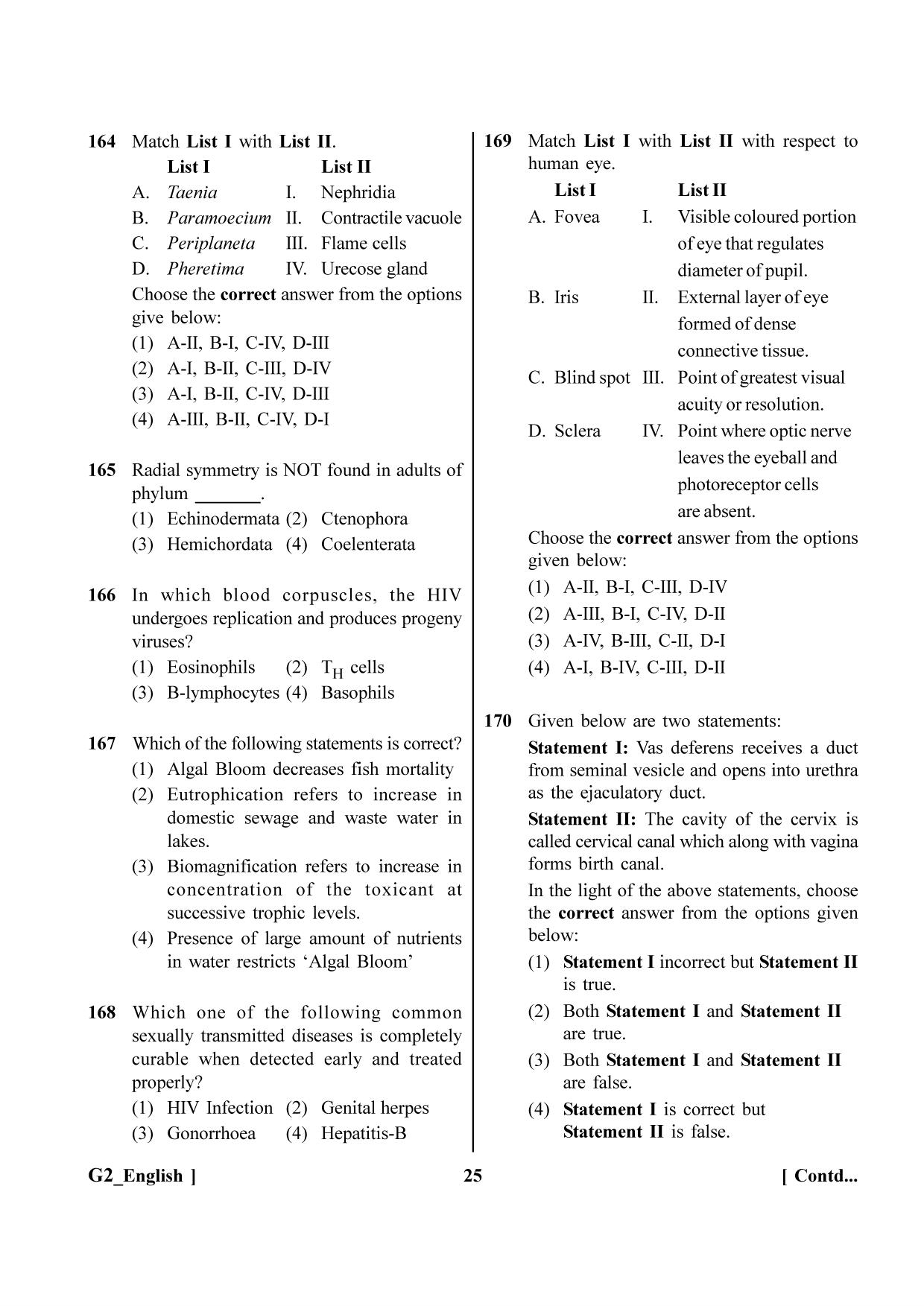 NEET 2023 G2 Question Paper - Page 25