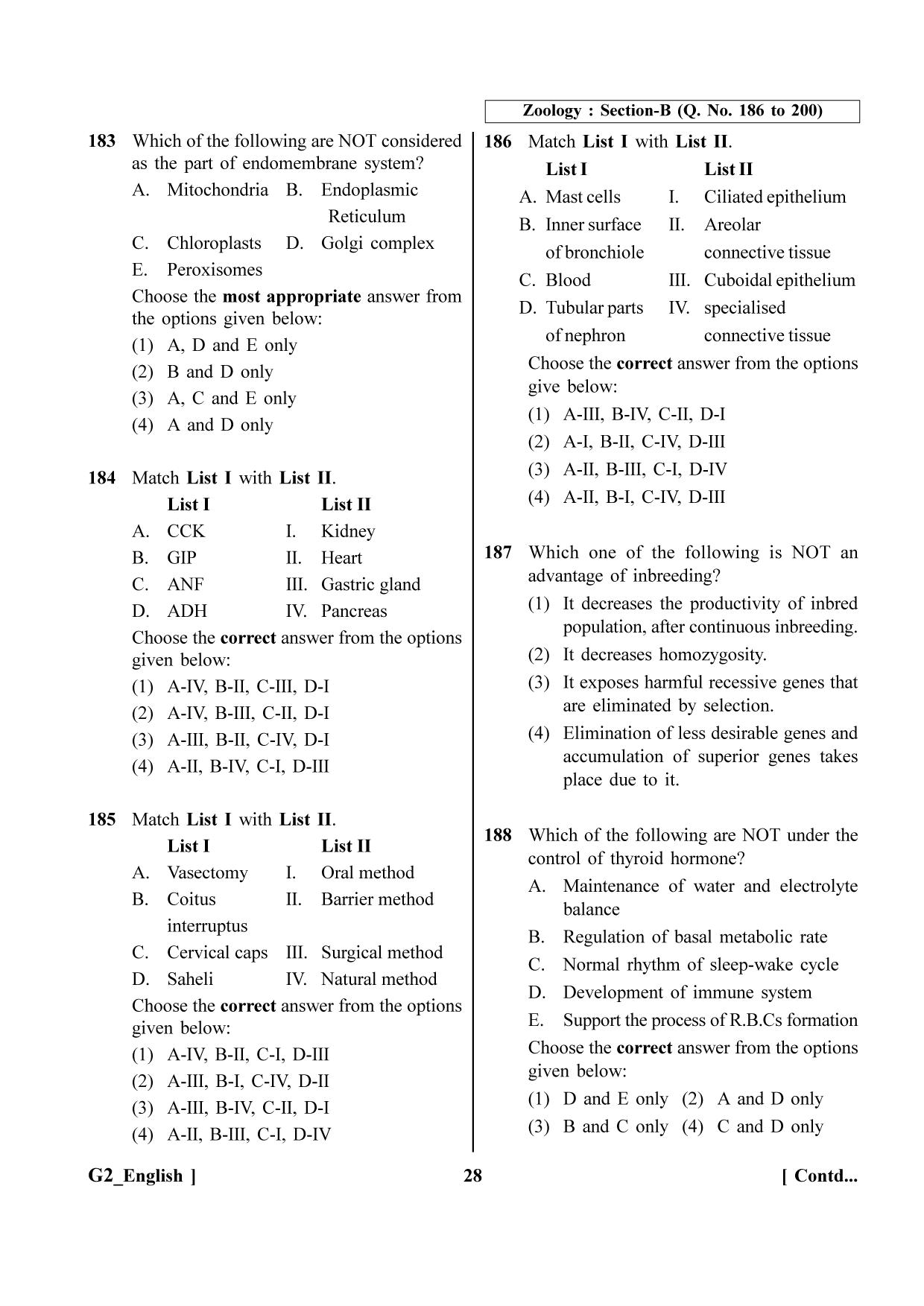 NEET 2023 G2 Question Paper - Page 28