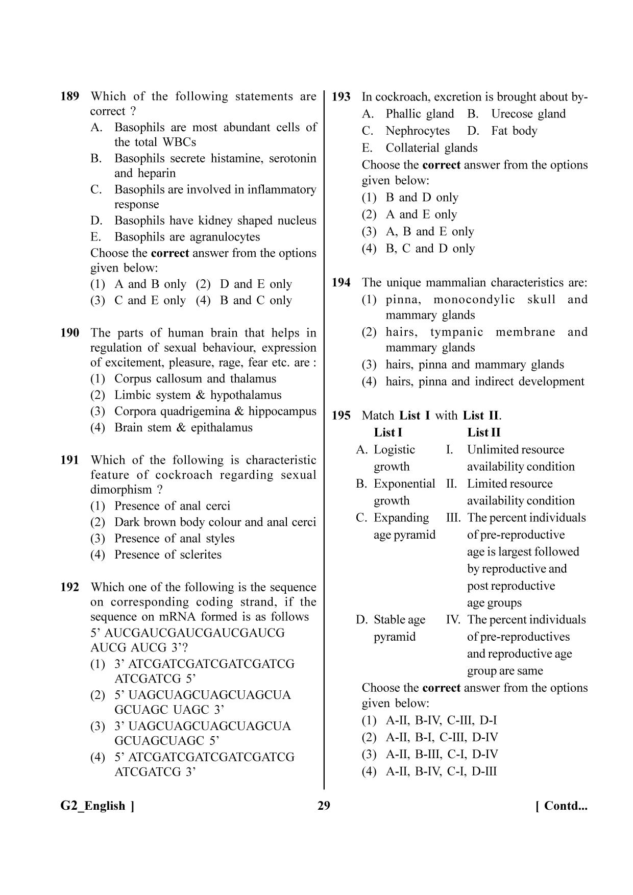 NEET 2023 G2 Question Paper - Page 29