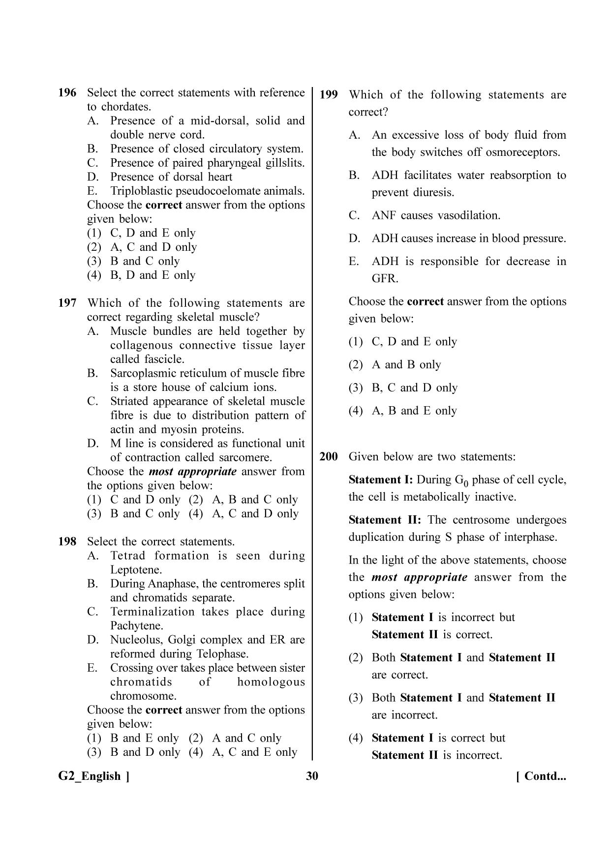 NEET 2023 G2 Question Paper - Page 30