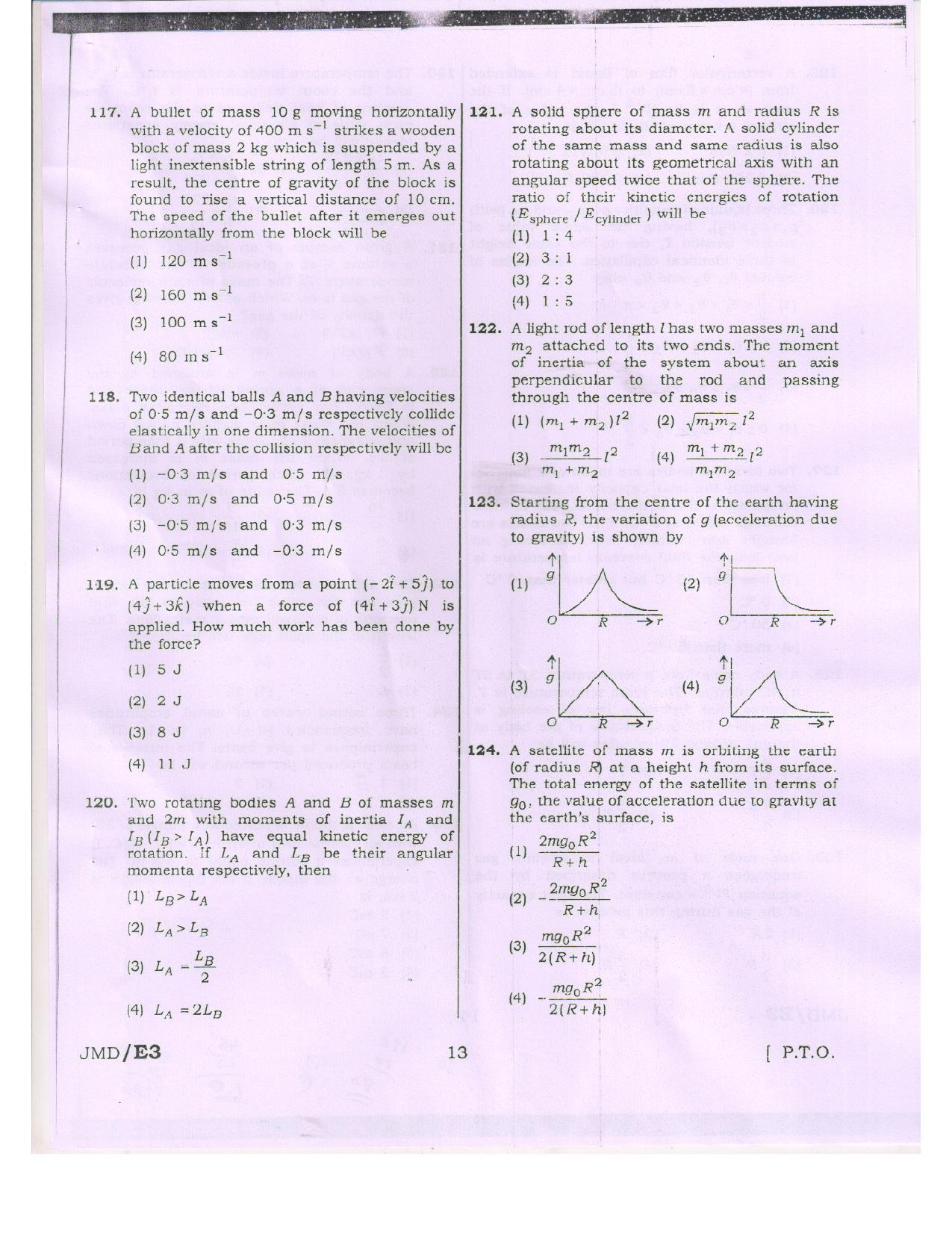 NEET Code RR 2016 Question Paper - Page 13