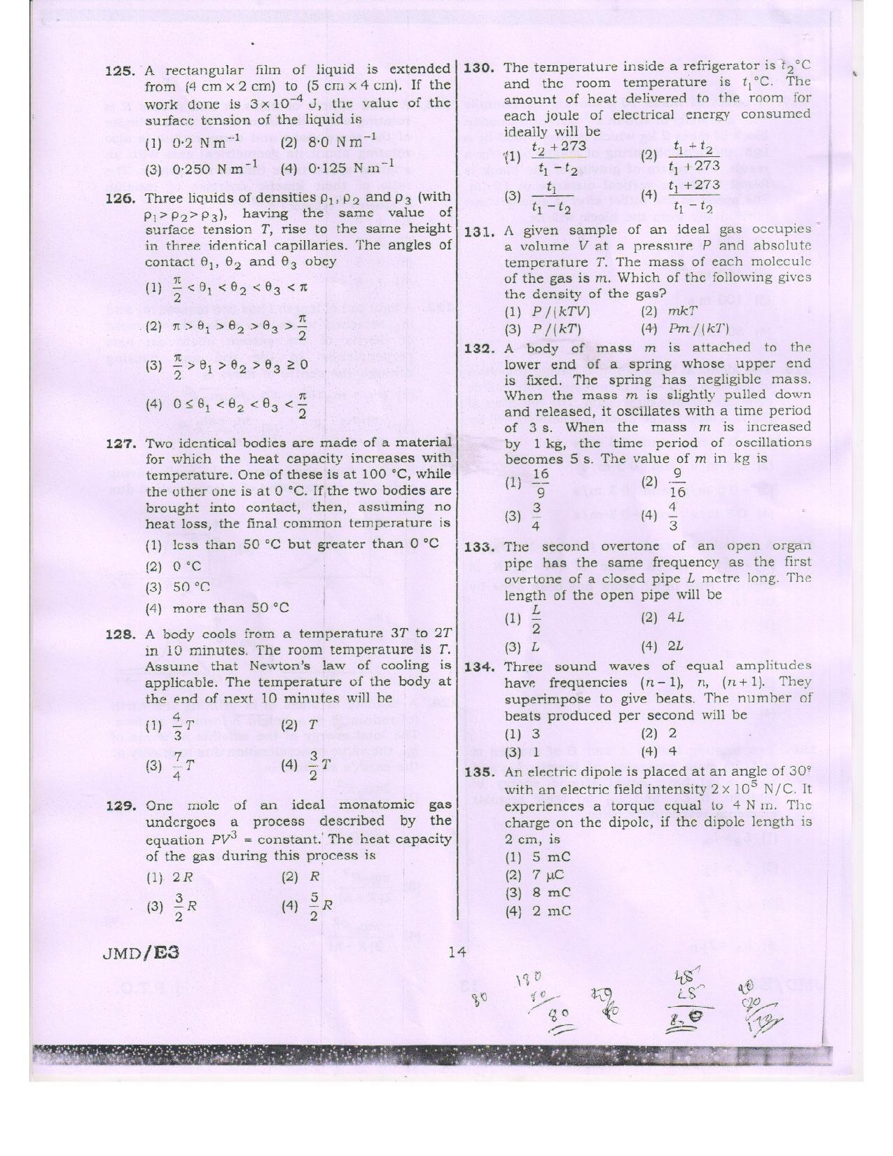 NEET Code RR 2016 Question Paper - Page 14