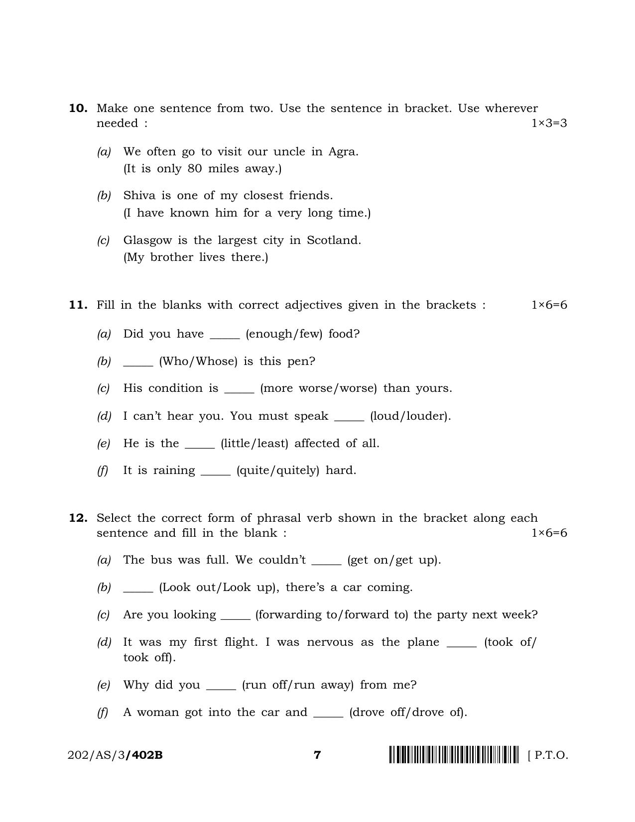 NIOS 2023 Class 10 English (AS) Question Paper - Page 18