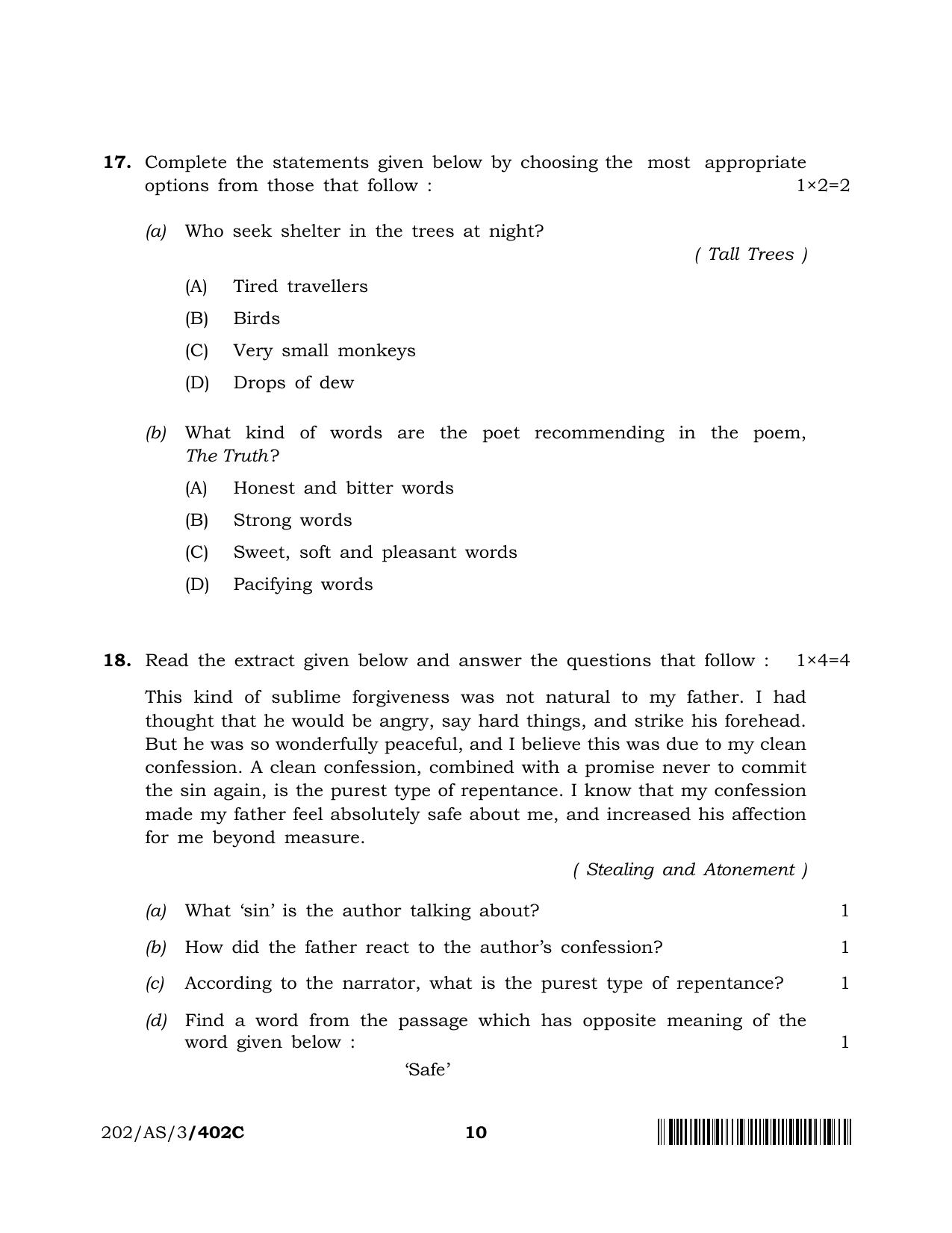 NIOS 2023 Class 10 English (AS) Question Paper - Page 32